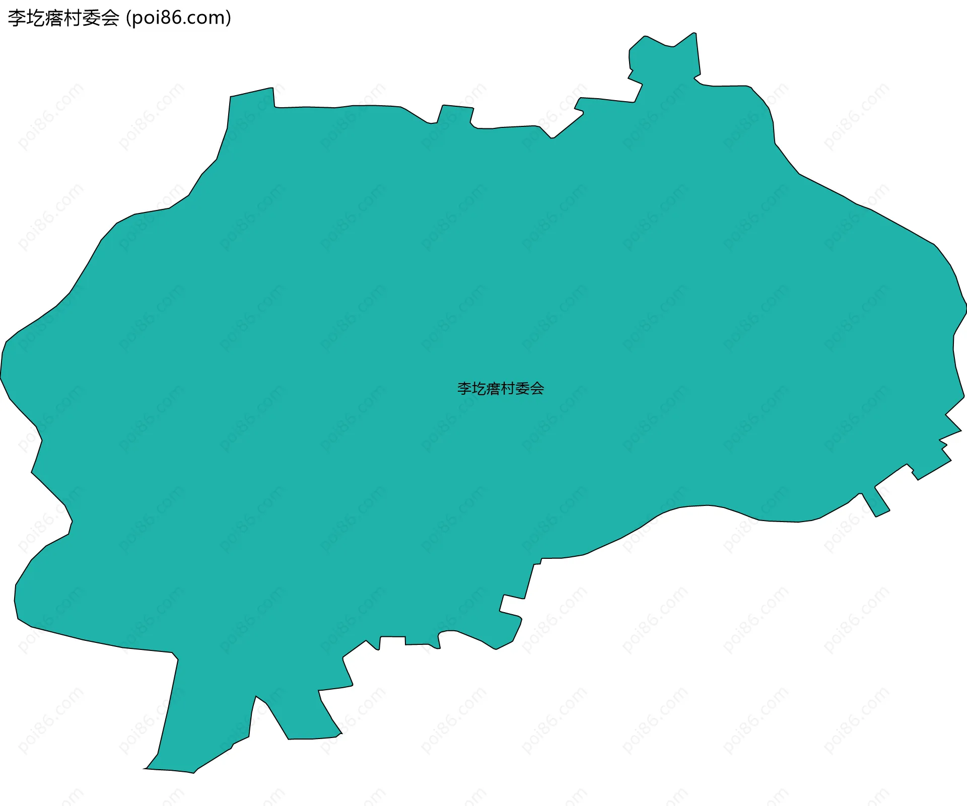 李圪瘩村委会边界地图