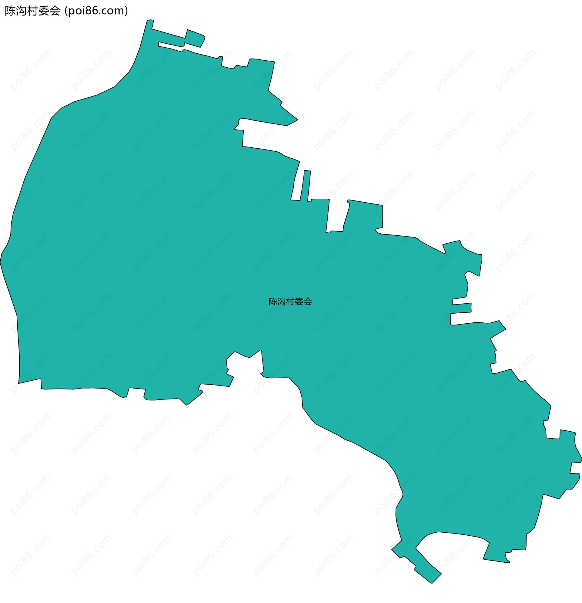 陈沟村委会边界地图