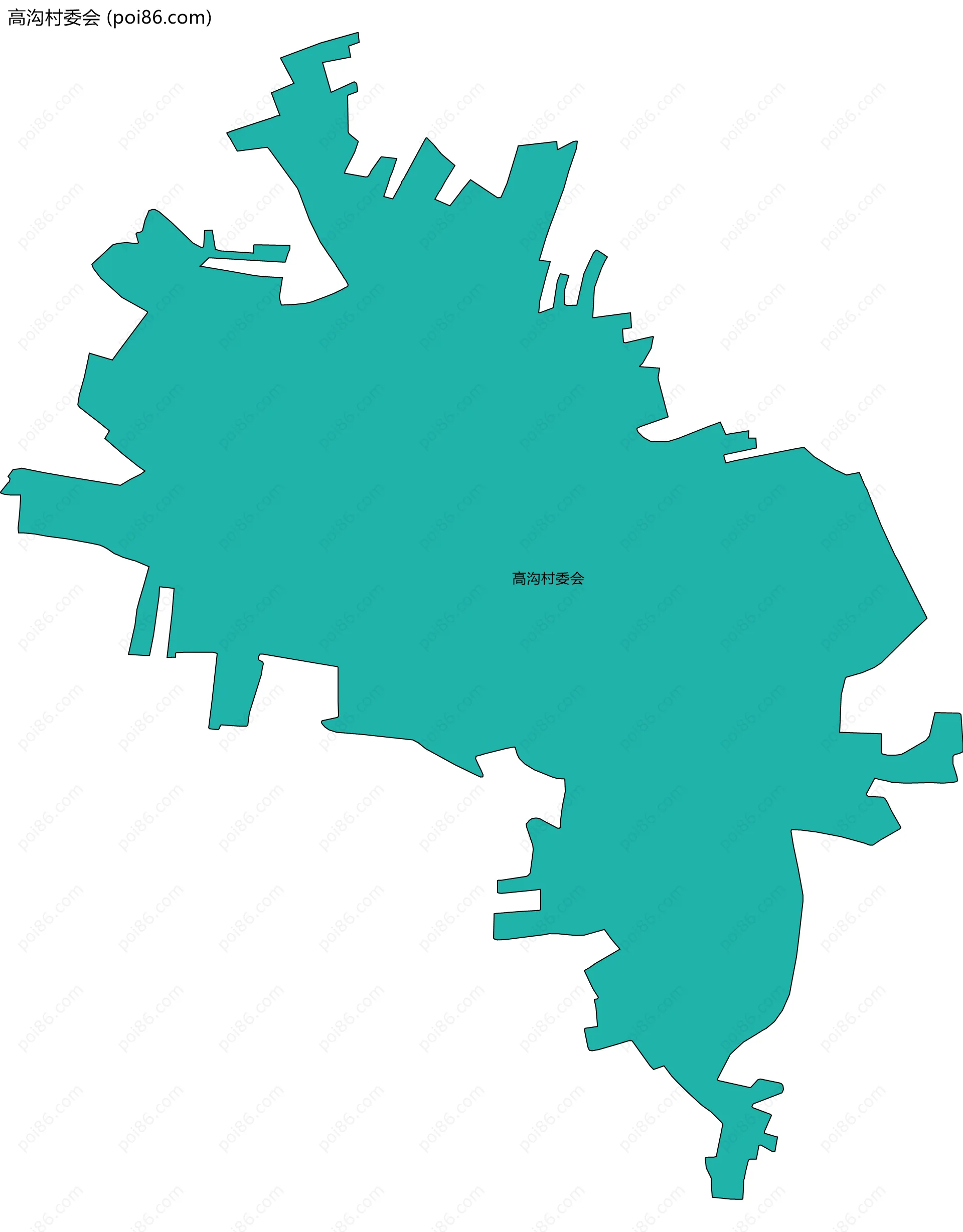 高沟村委会边界地图