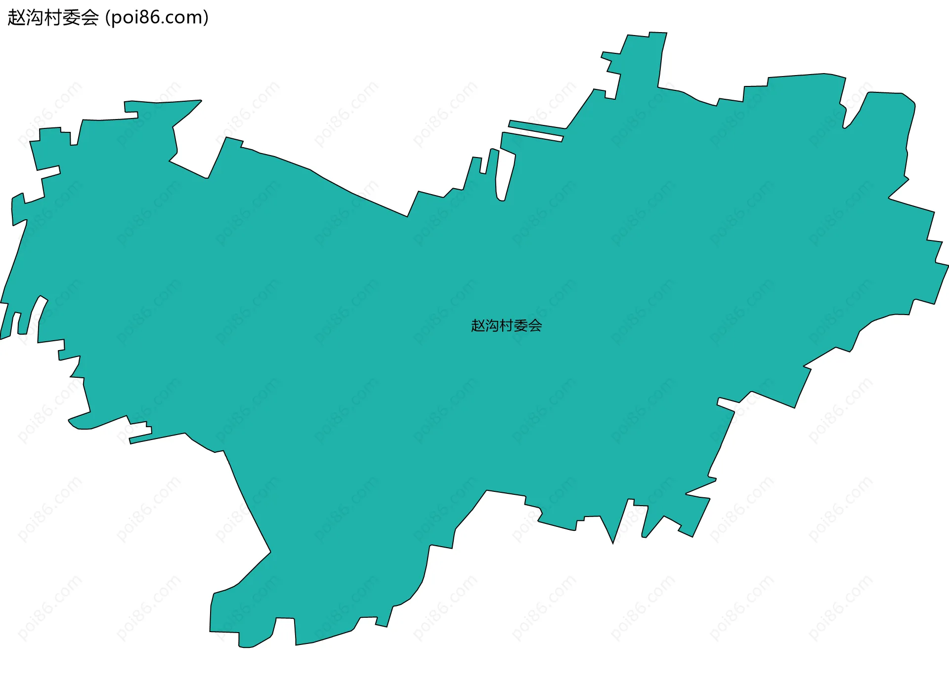 赵沟村委会边界地图