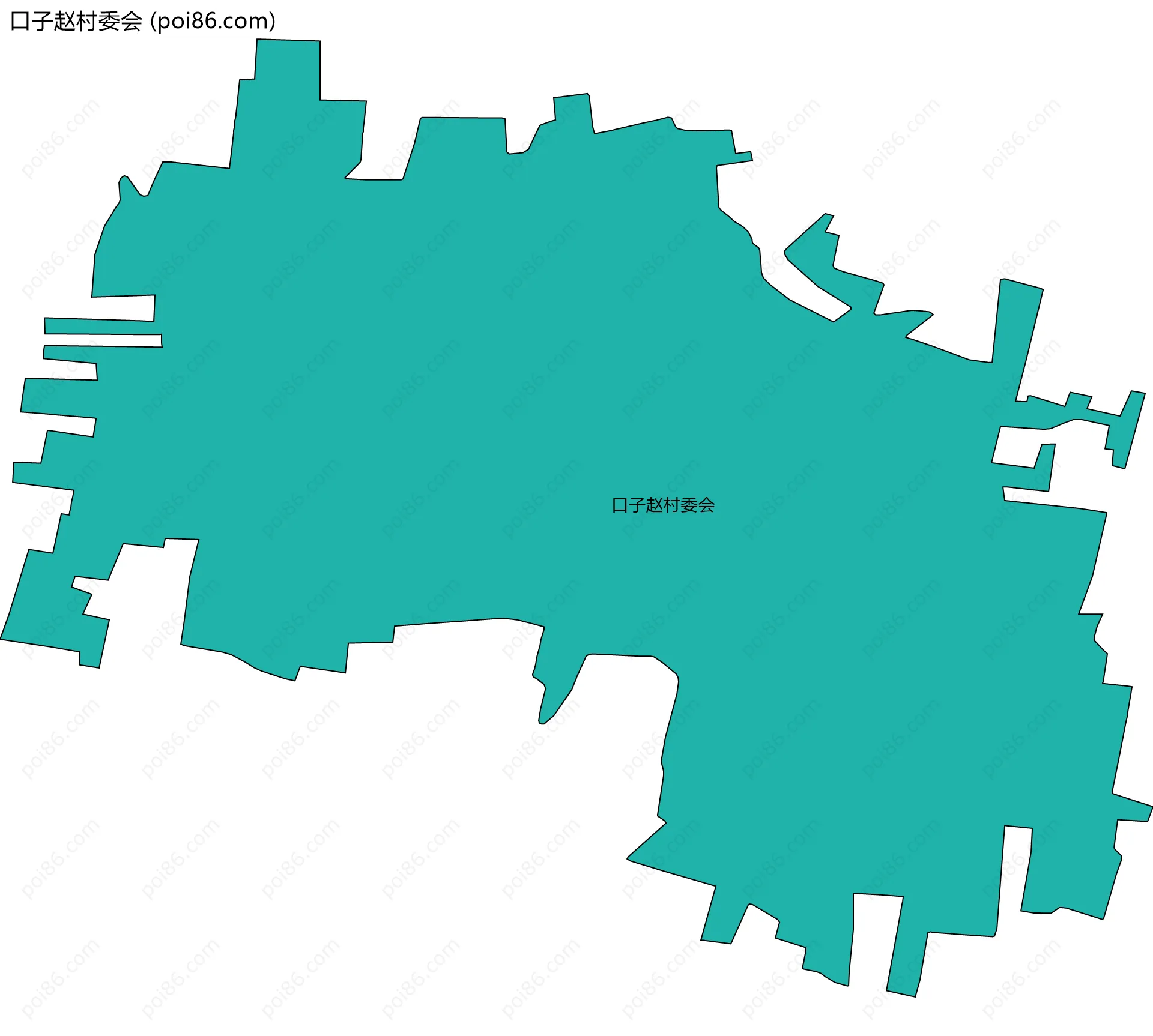 口子赵村委会边界地图