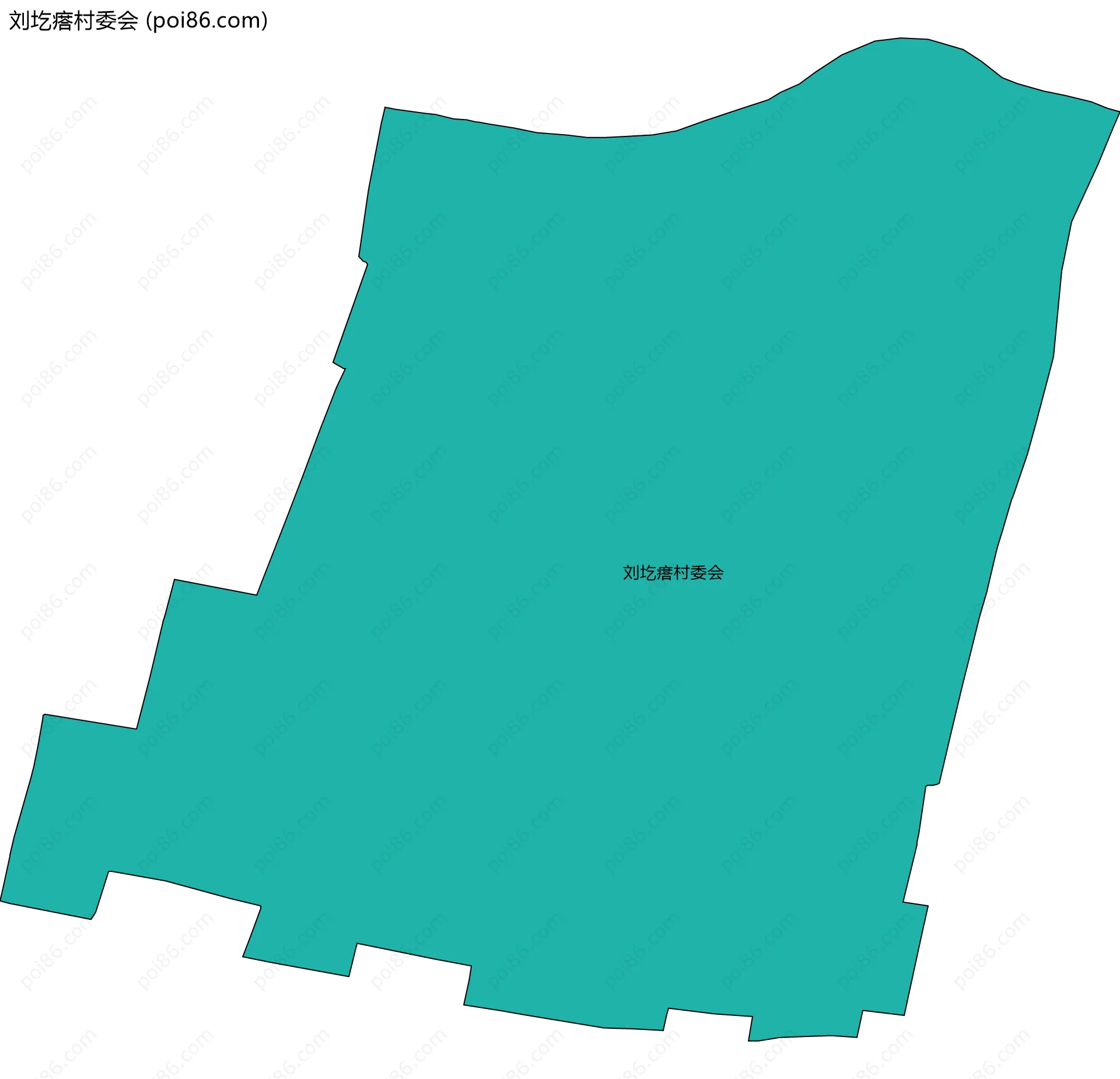 刘圪瘩村委会边界地图