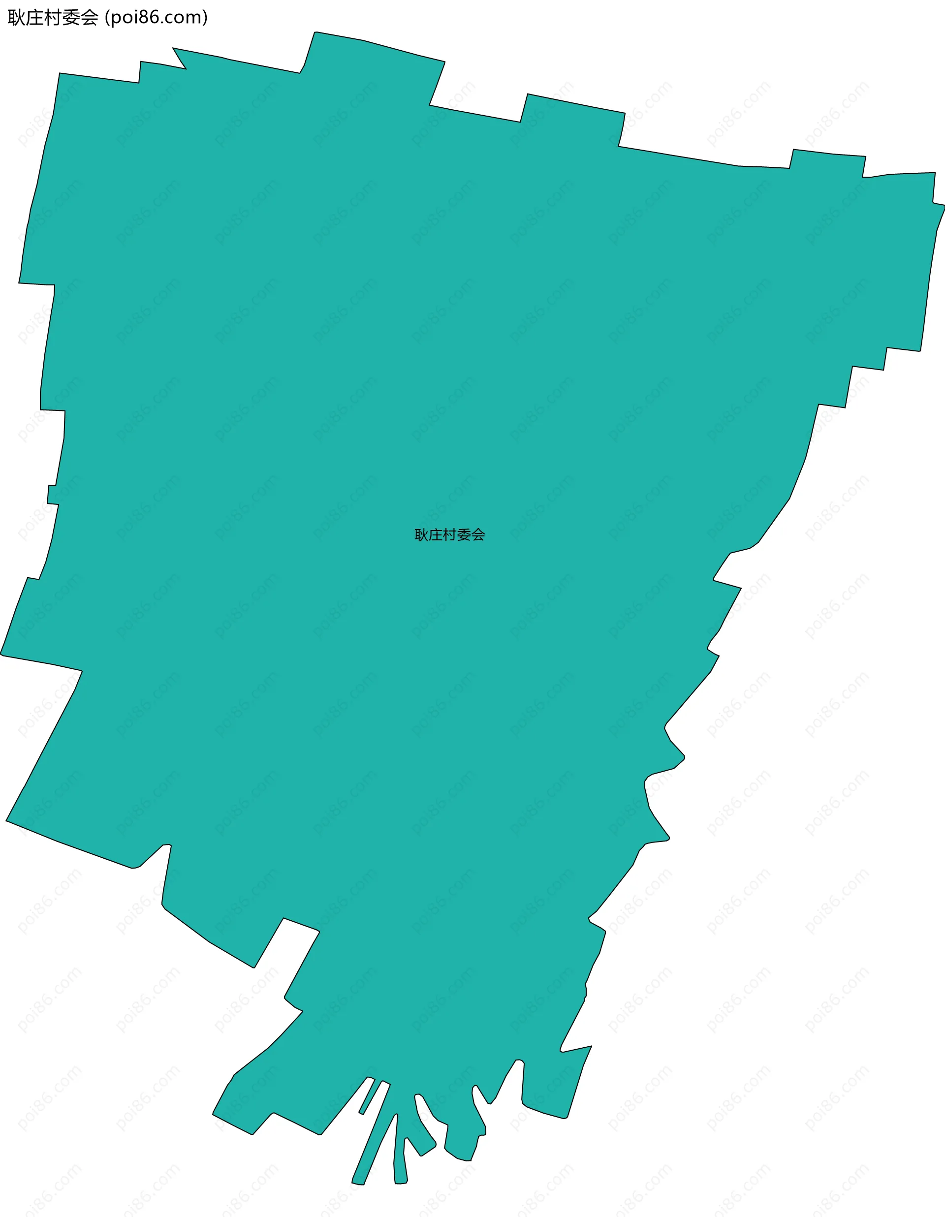 耿庄村委会边界地图