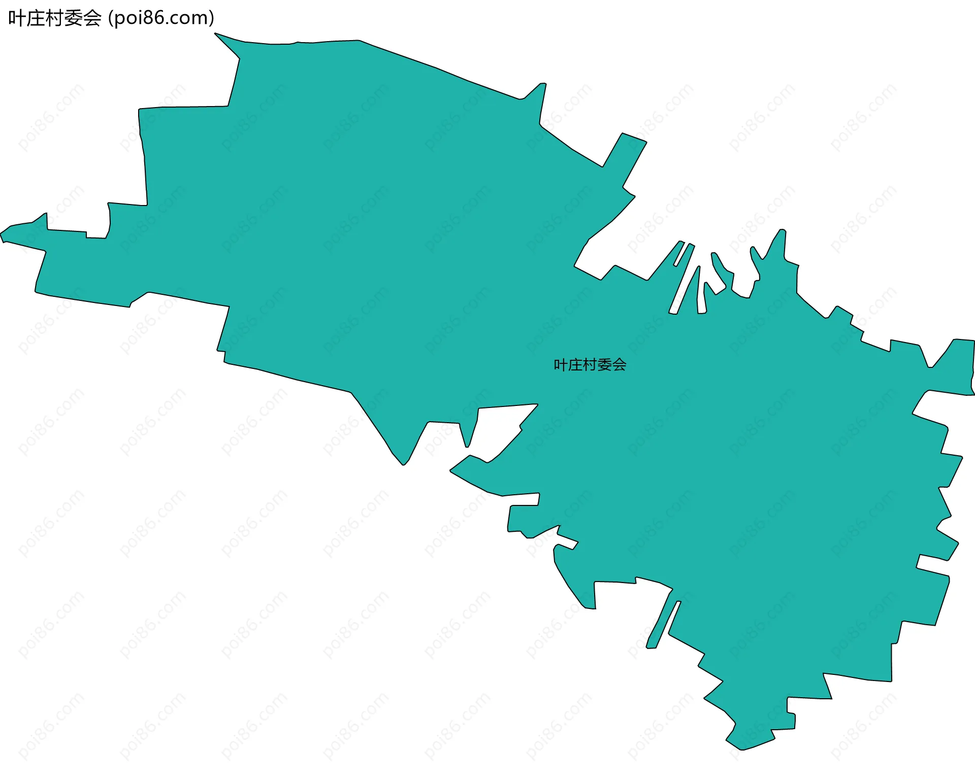 叶庄村委会边界地图
