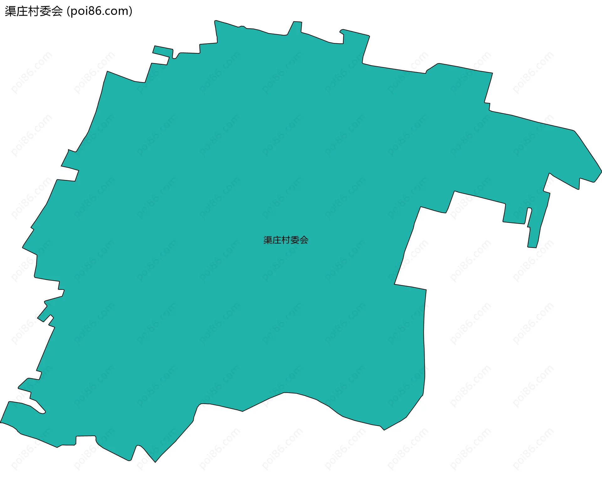 渠庄村委会边界地图