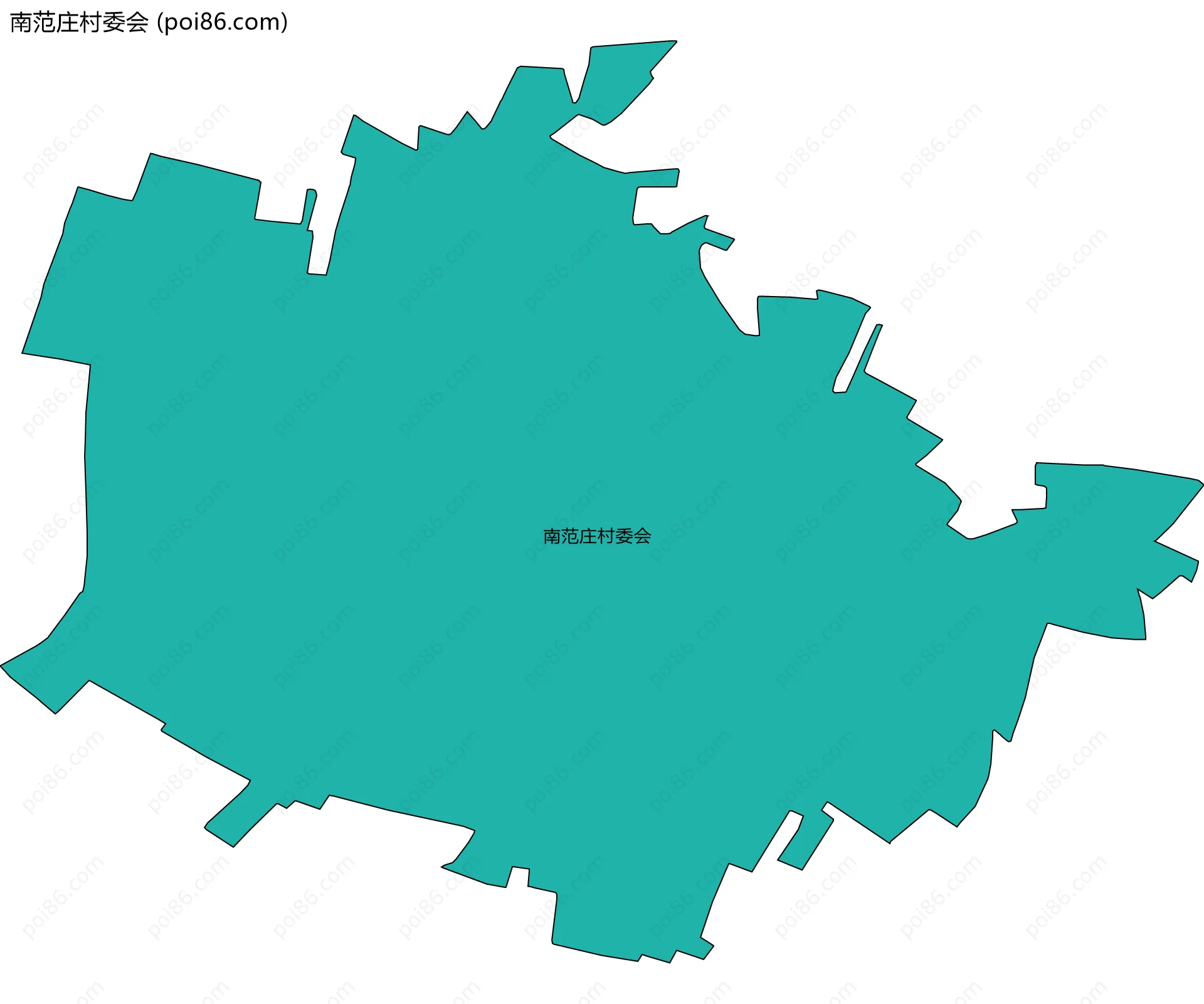 南范庄村委会边界地图