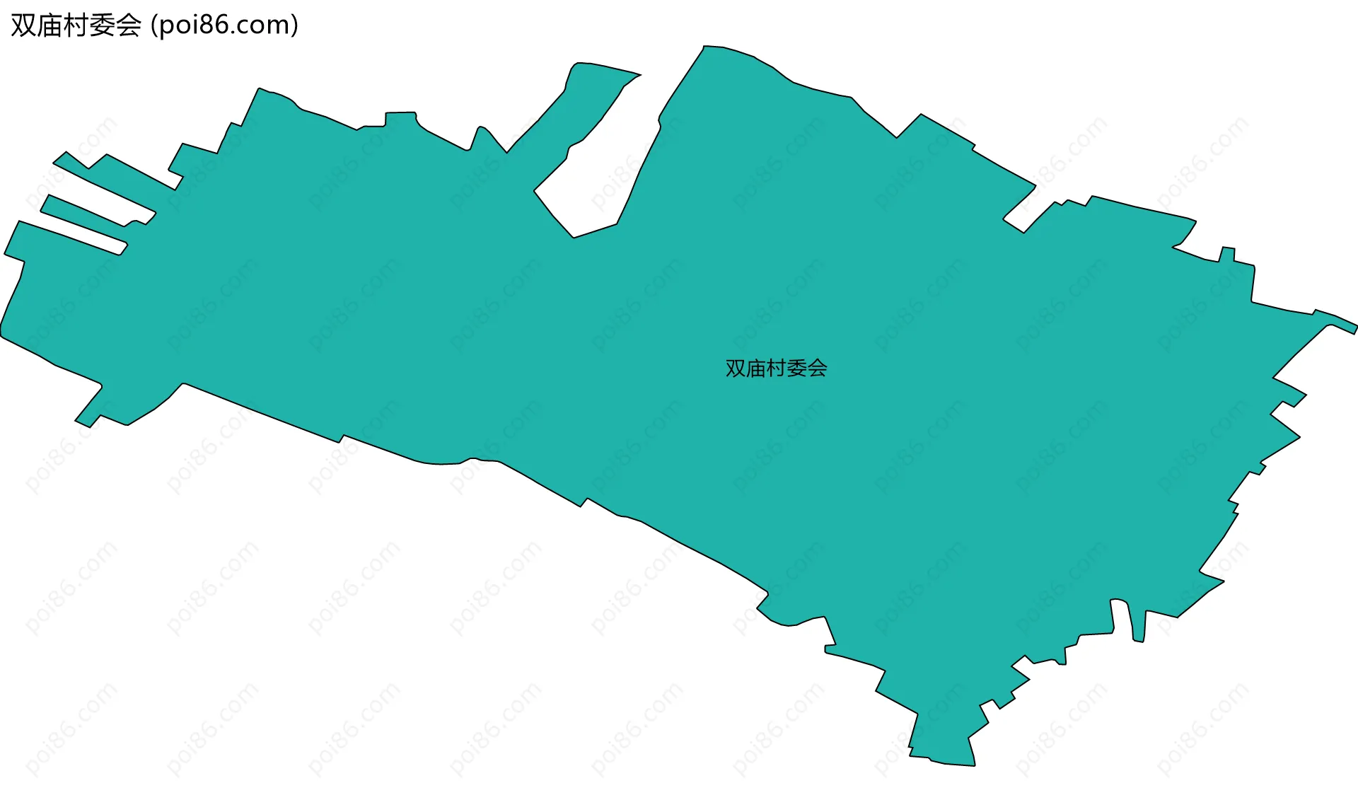 双庙村委会边界地图