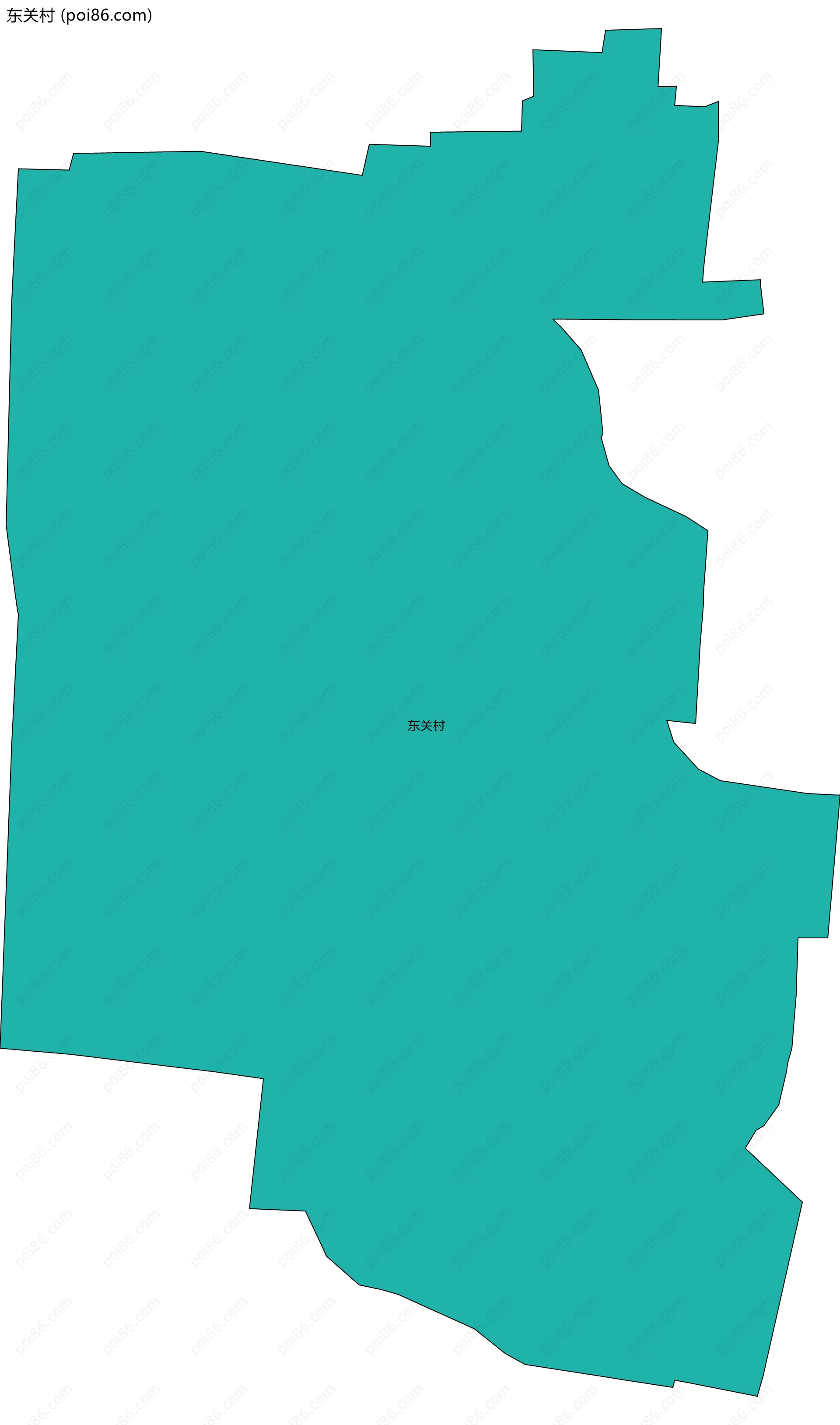 东关村边界地图