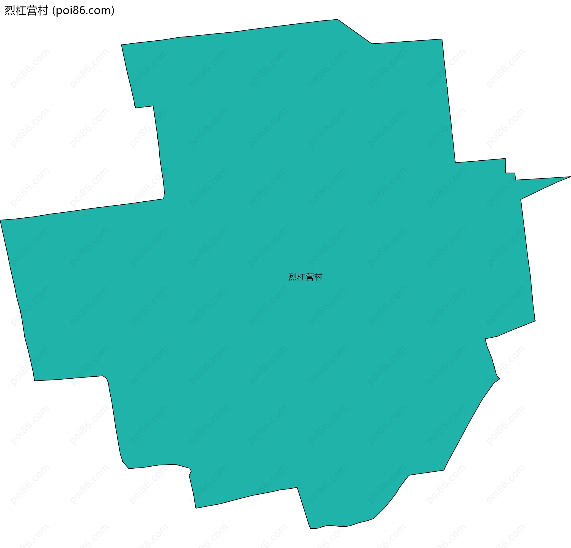 烈杠营村边界地图