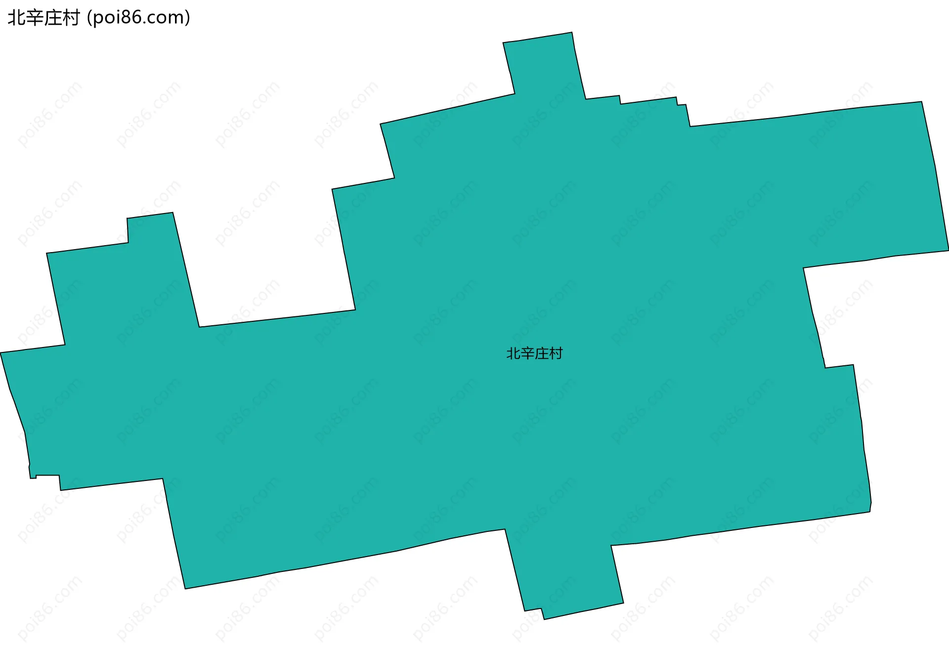 北辛庄村边界地图