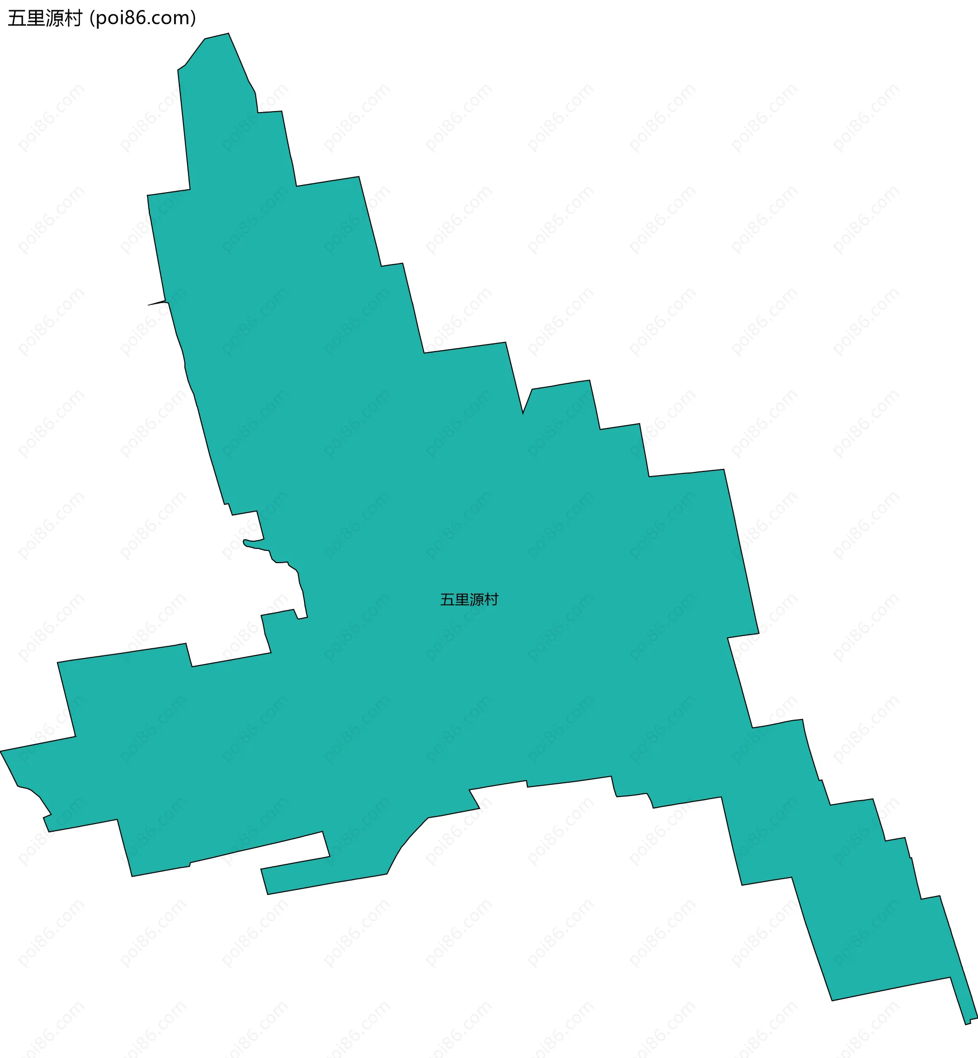 五里源村边界地图