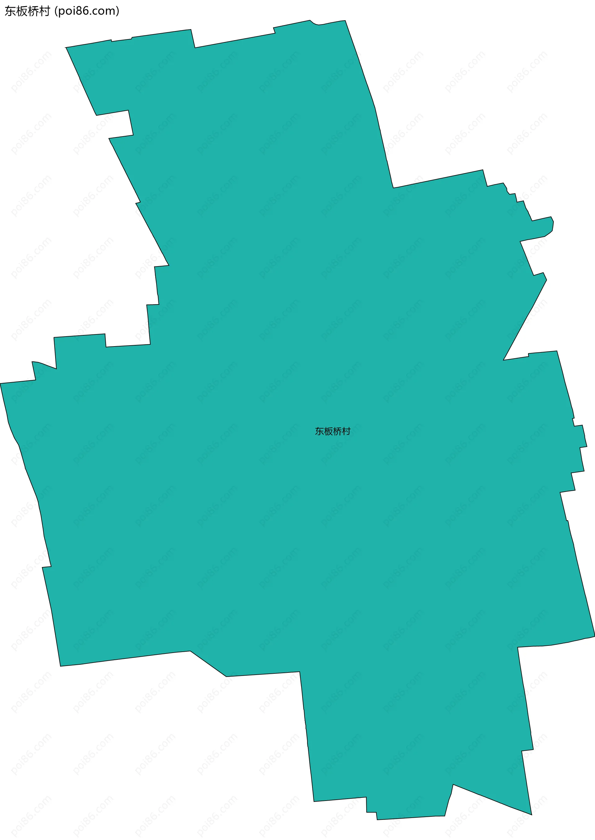 东板桥村边界地图