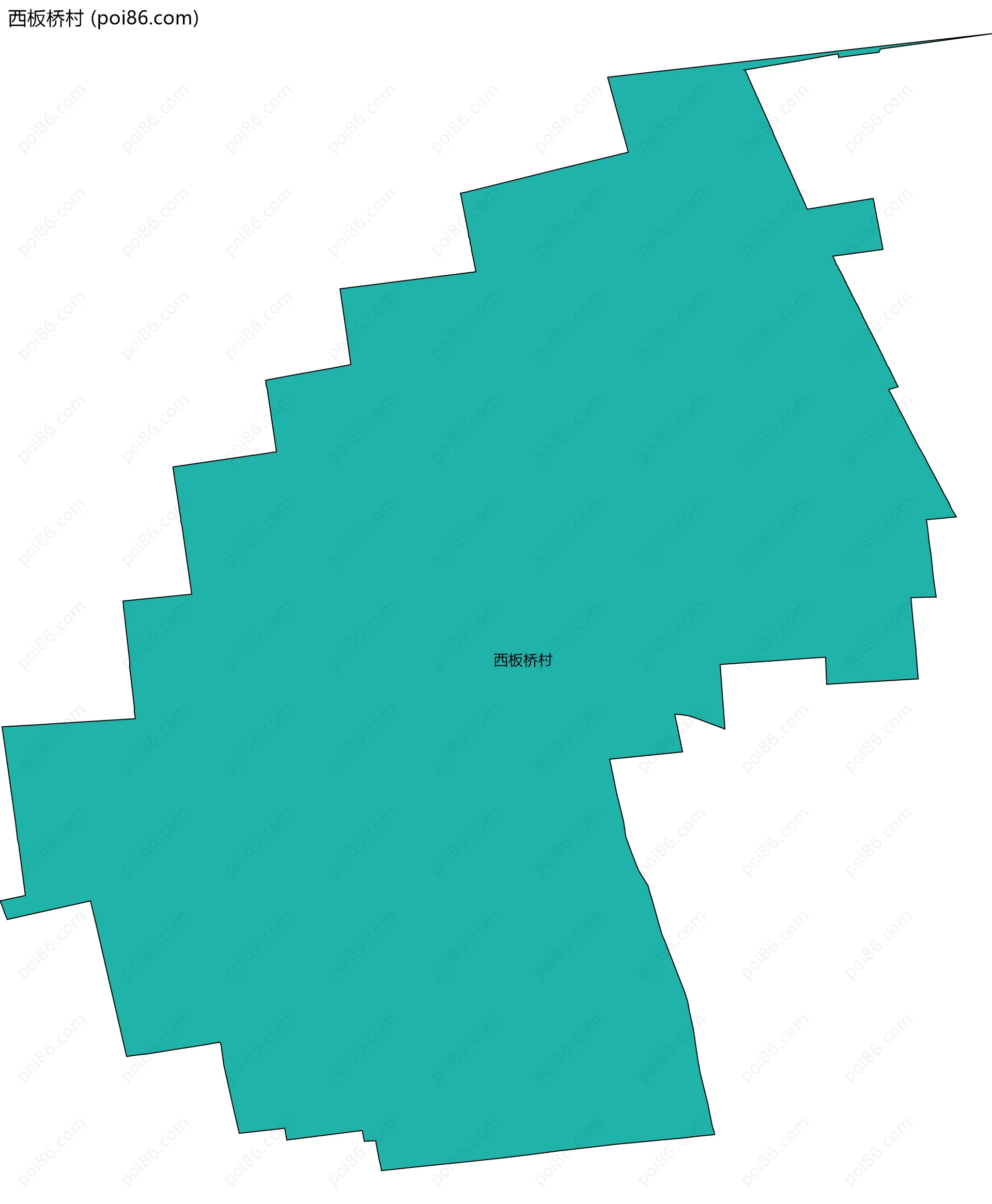 西板桥村边界地图