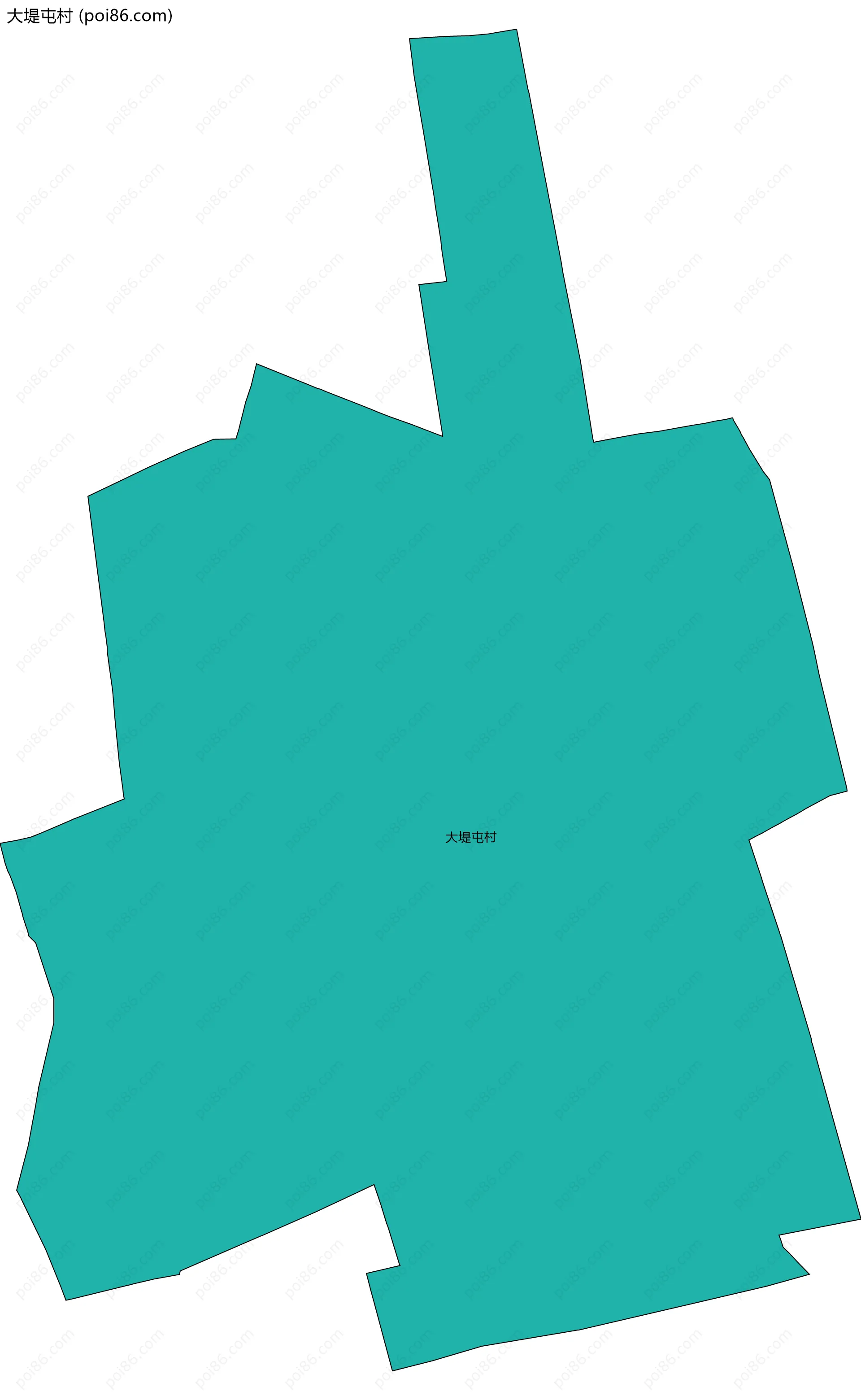 大堤屯村边界地图