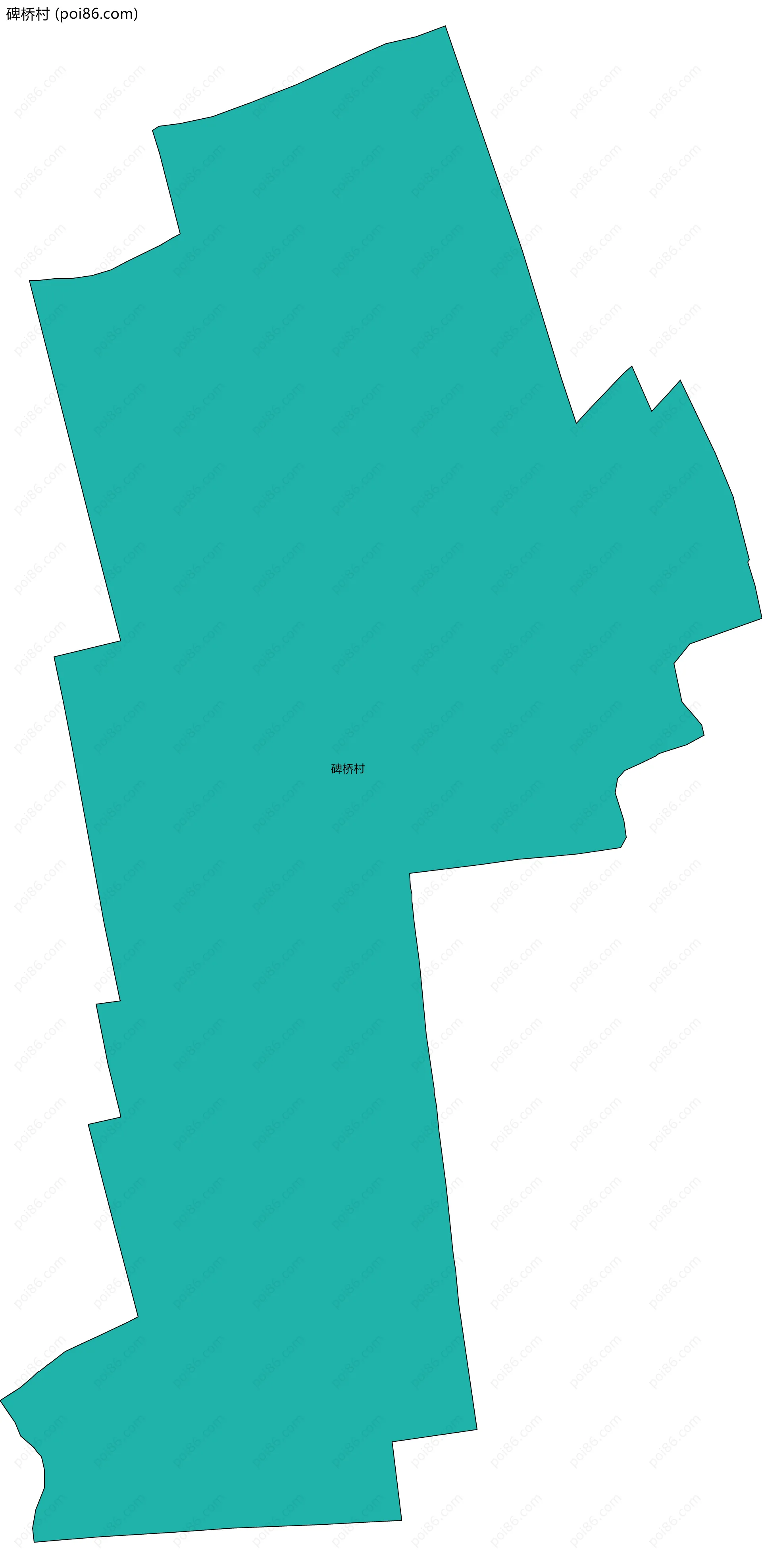 碑桥村边界地图