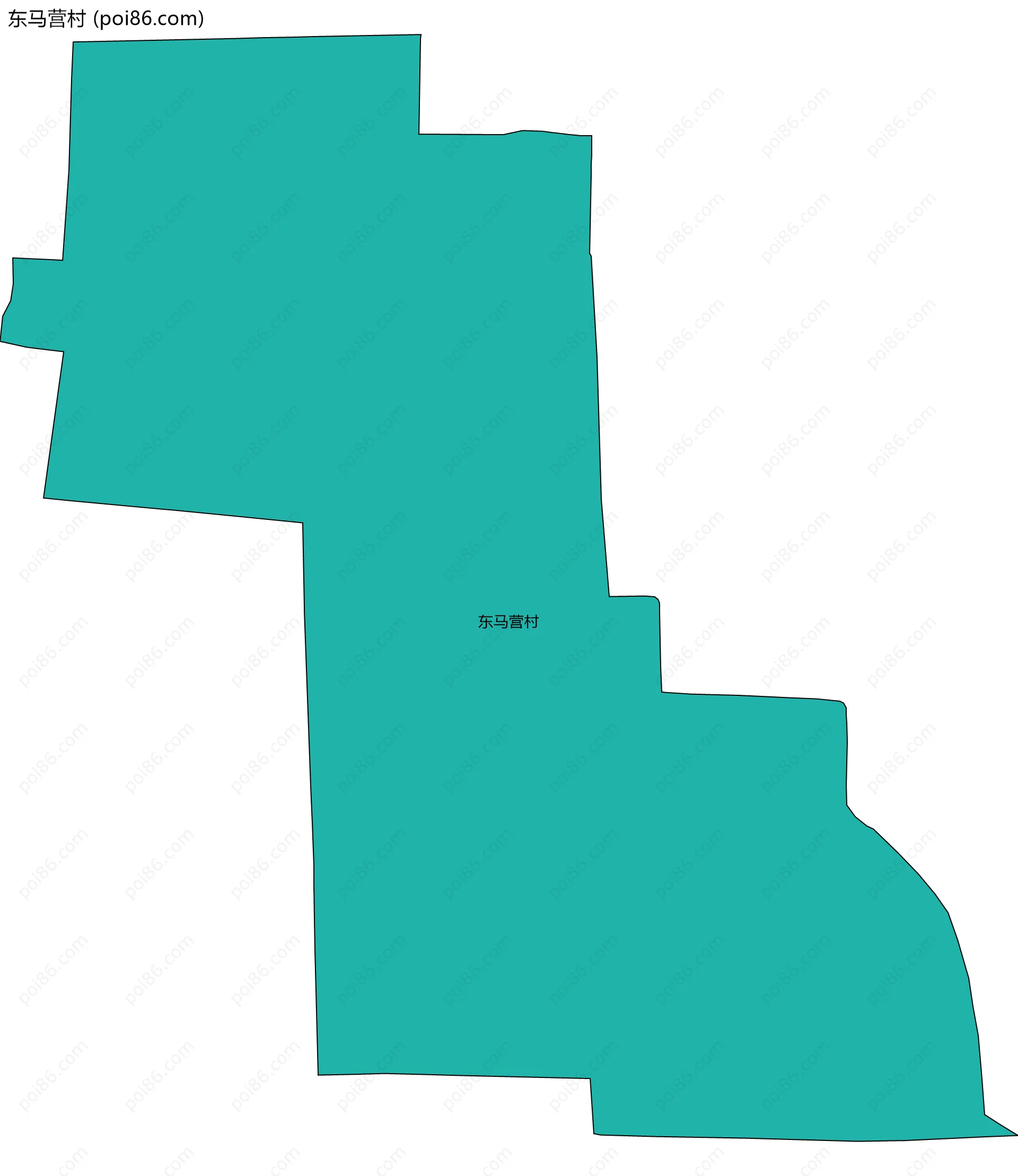 东马营村边界地图