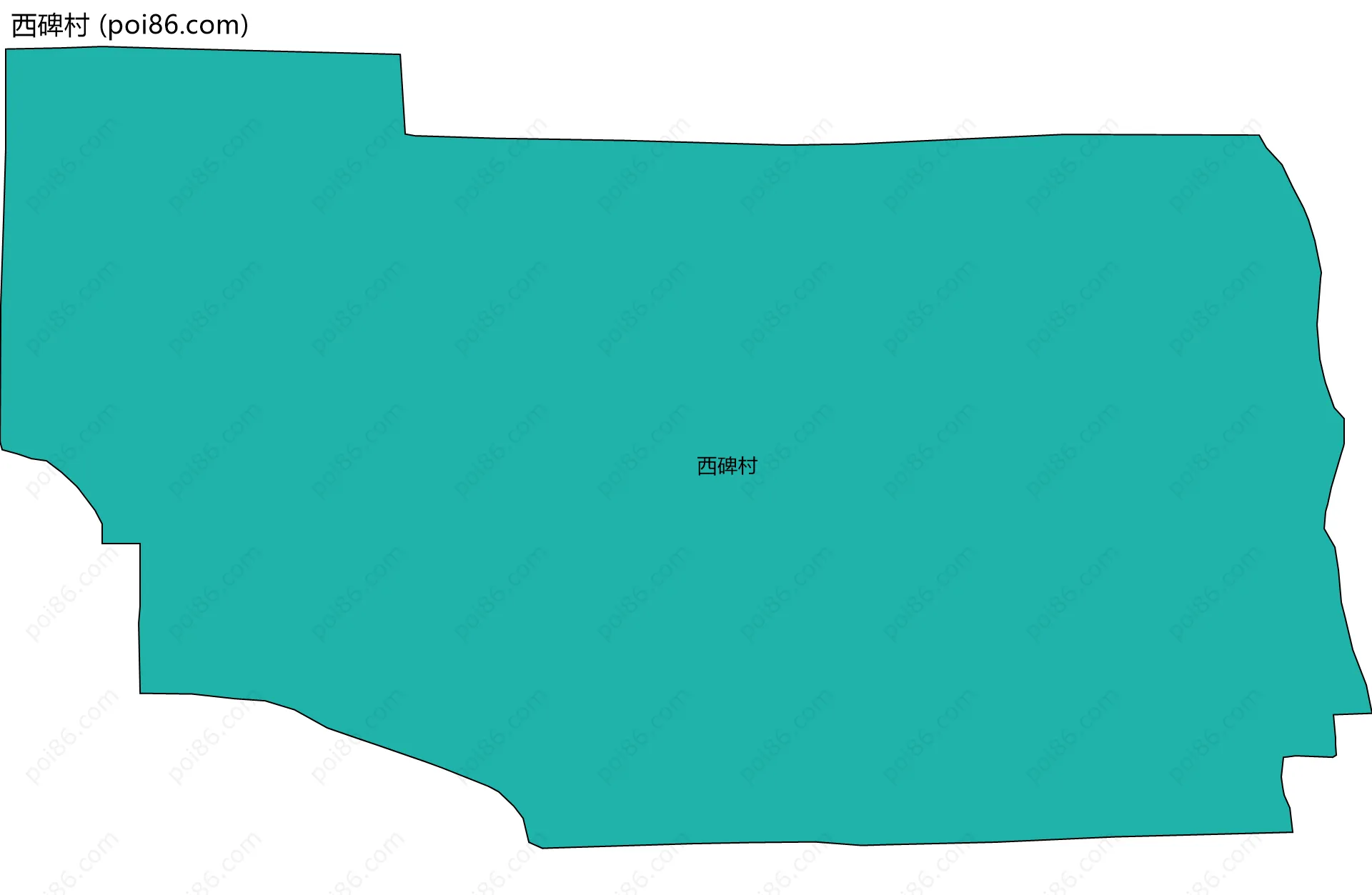 西碑村边界地图