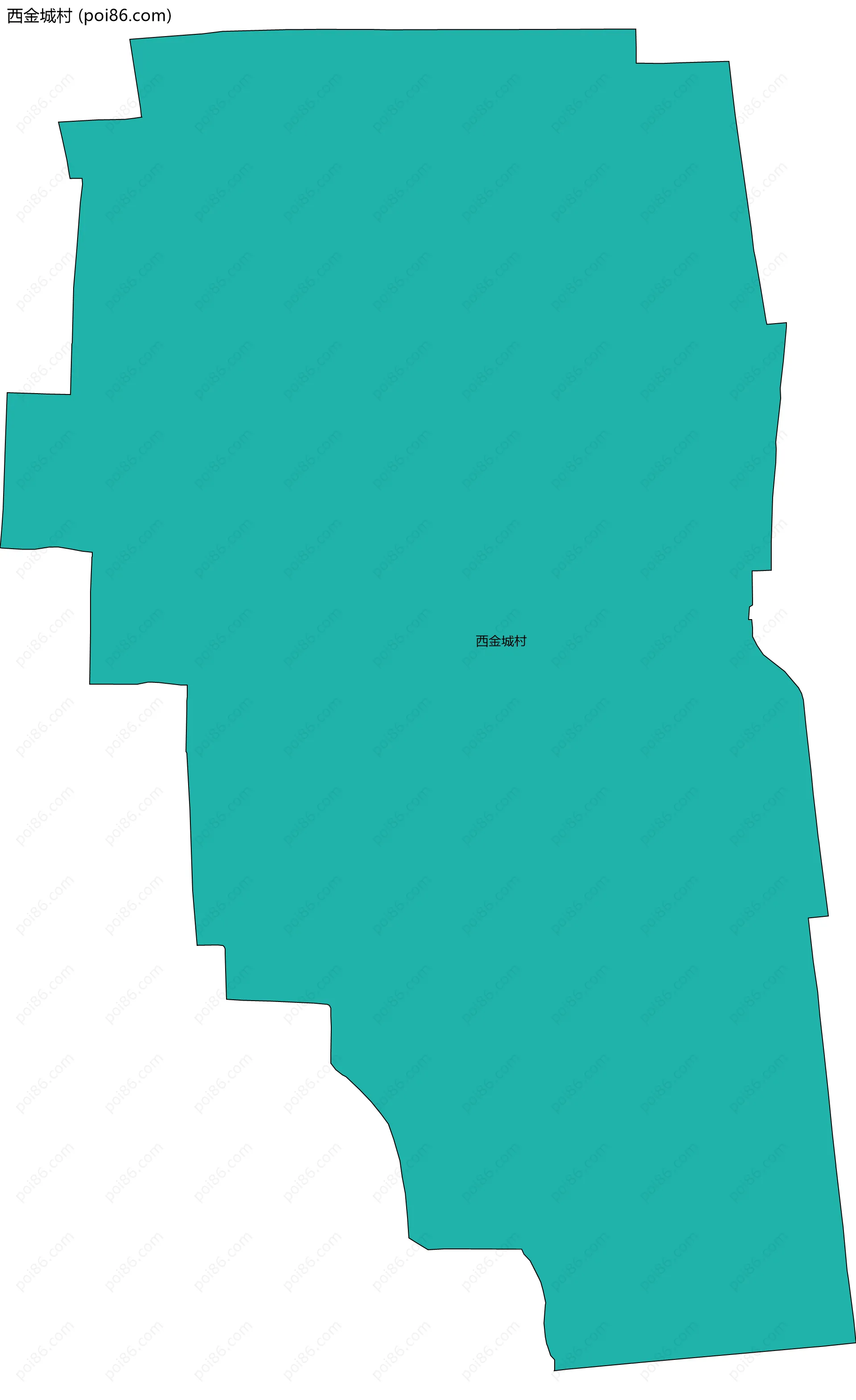 西金城村边界地图