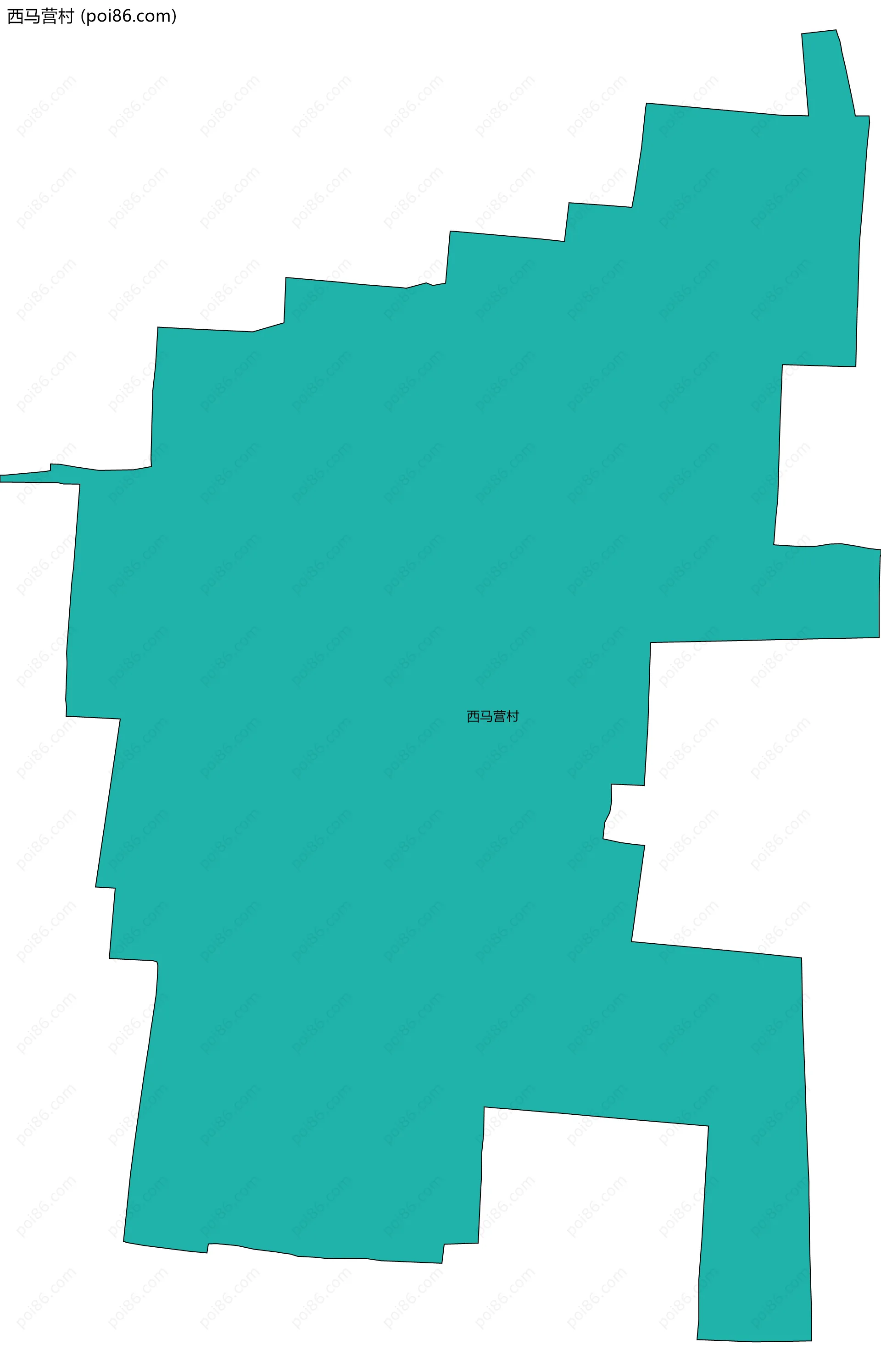 西马营村边界地图