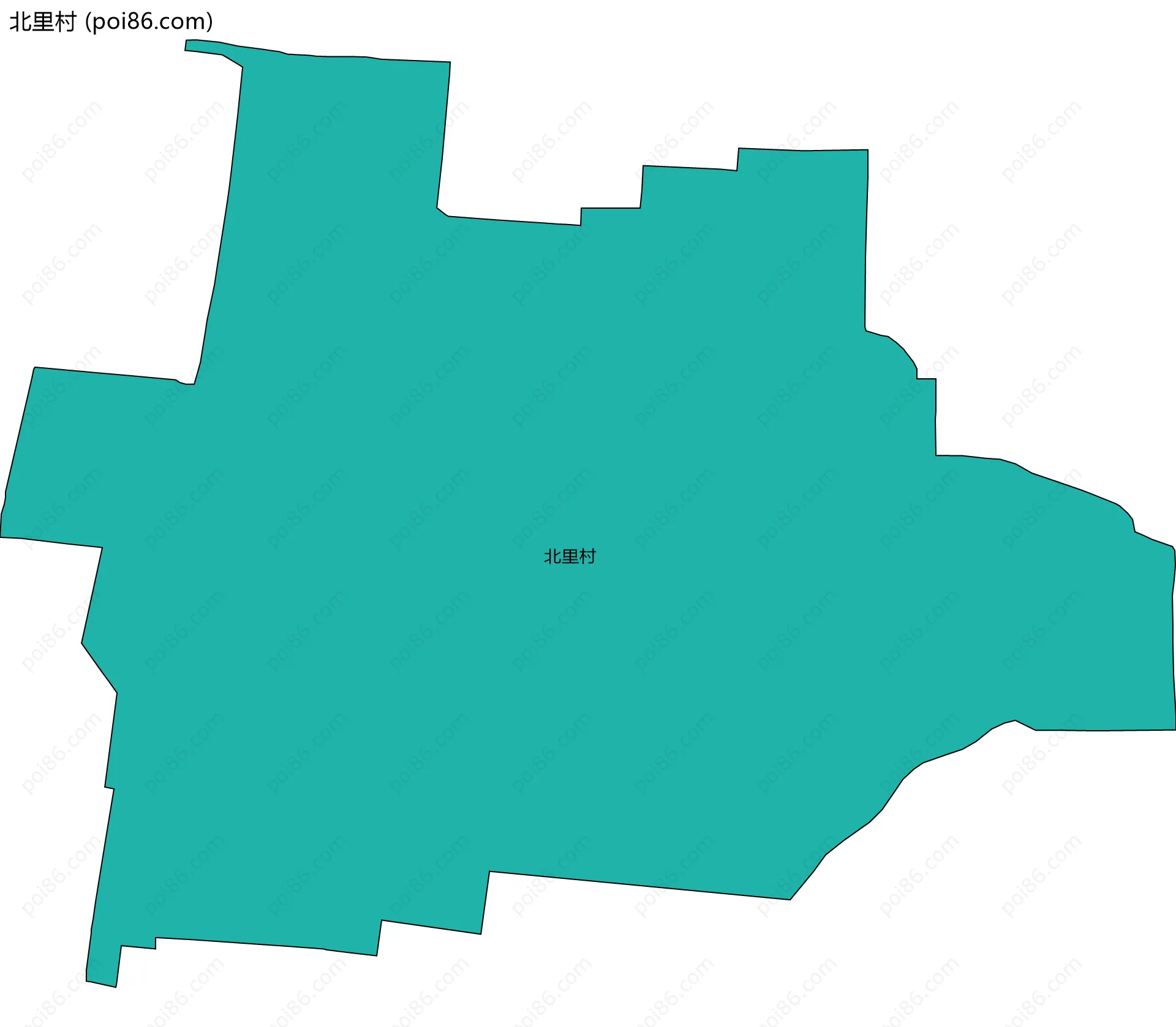 北里村边界地图