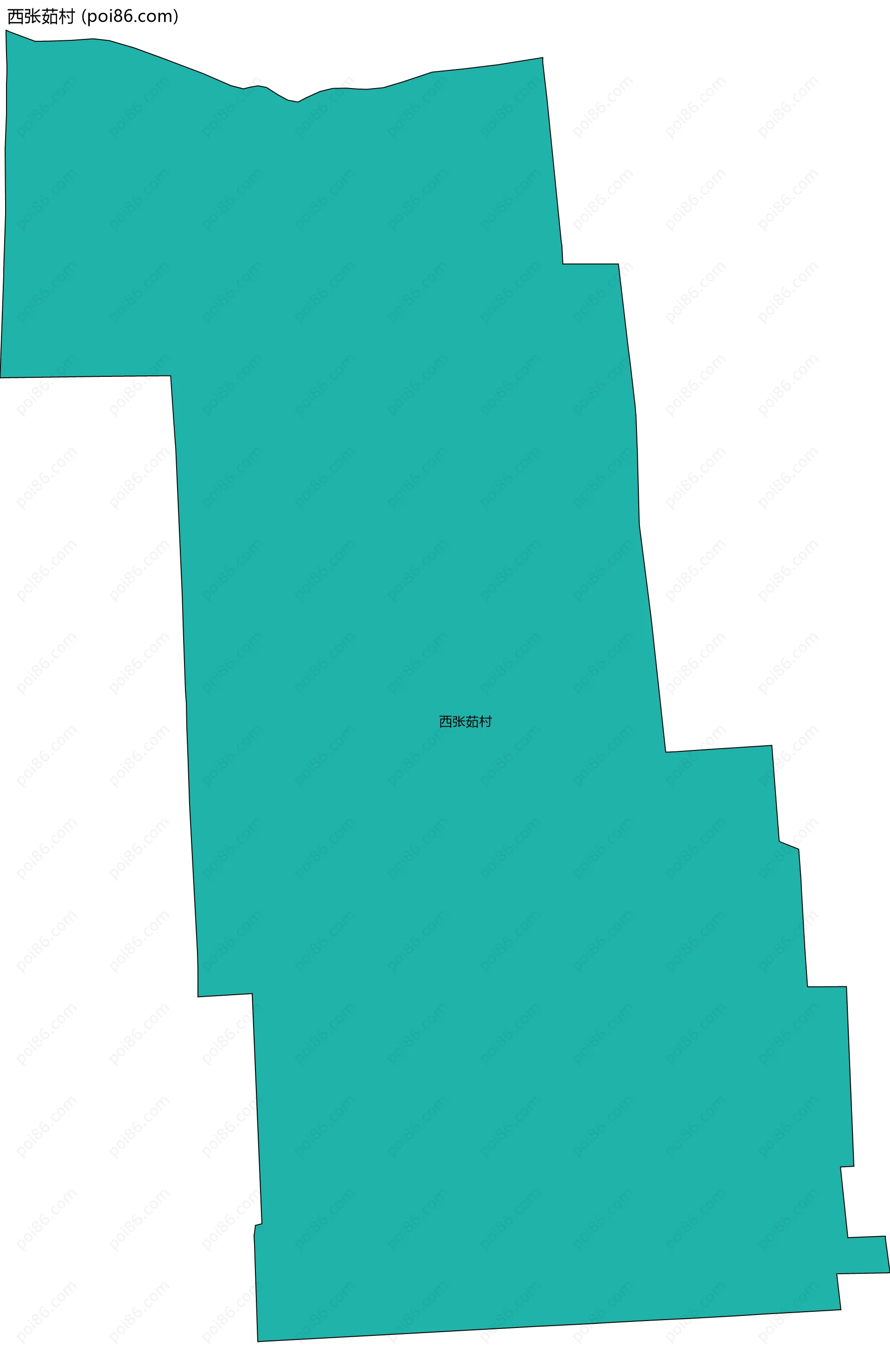 西张茹村边界地图