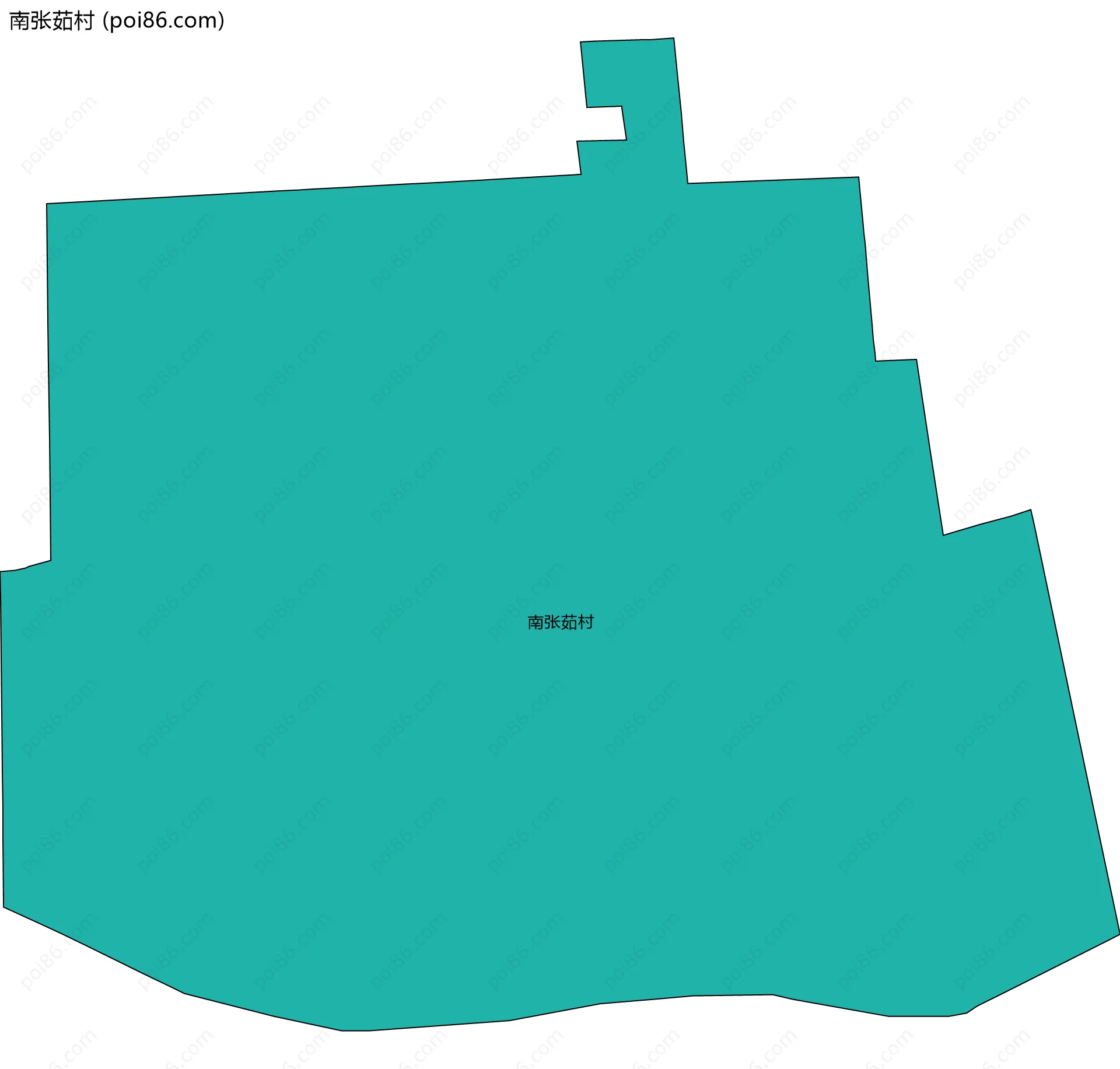 南张茹村边界地图