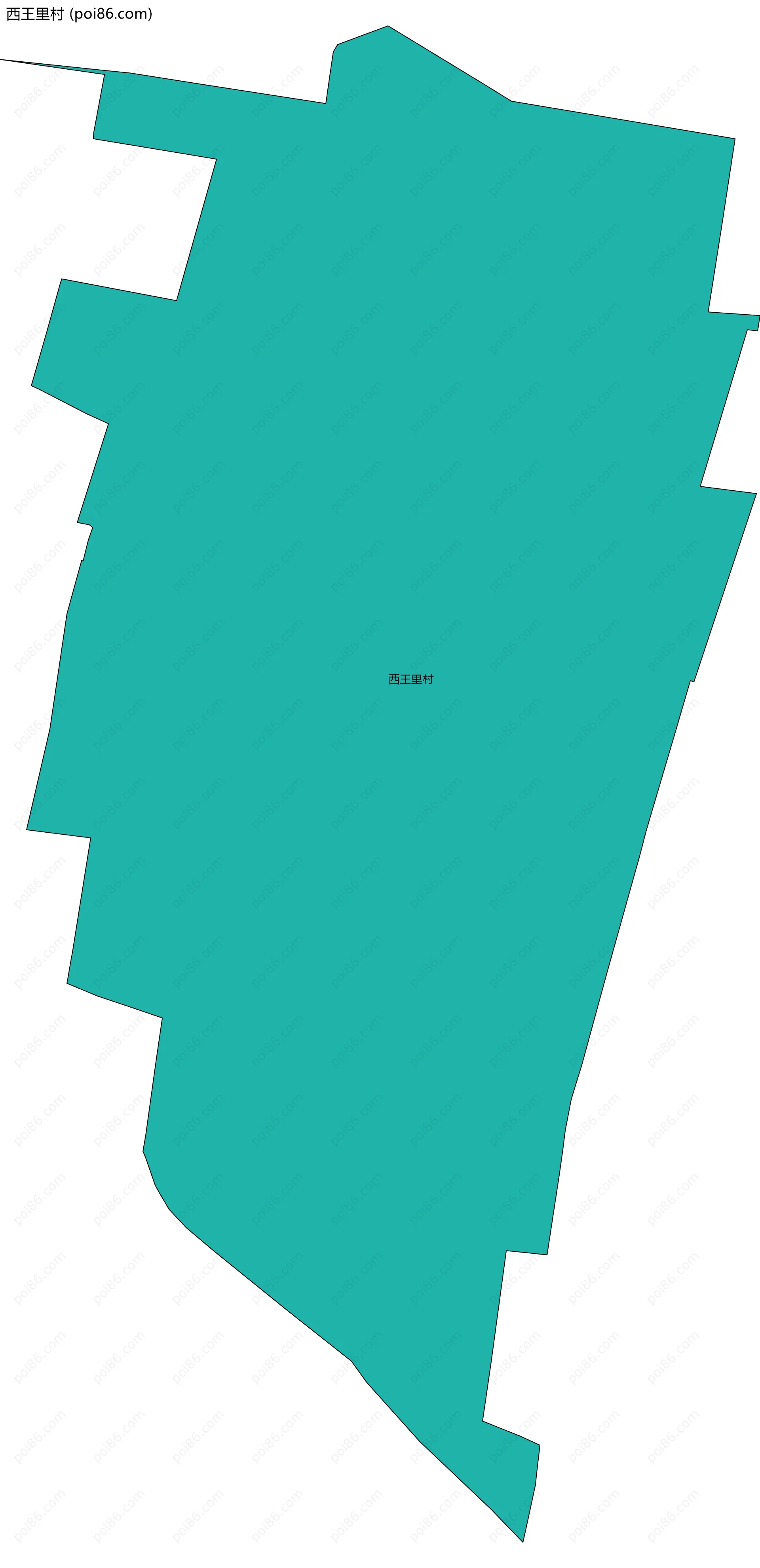 西王里村边界地图