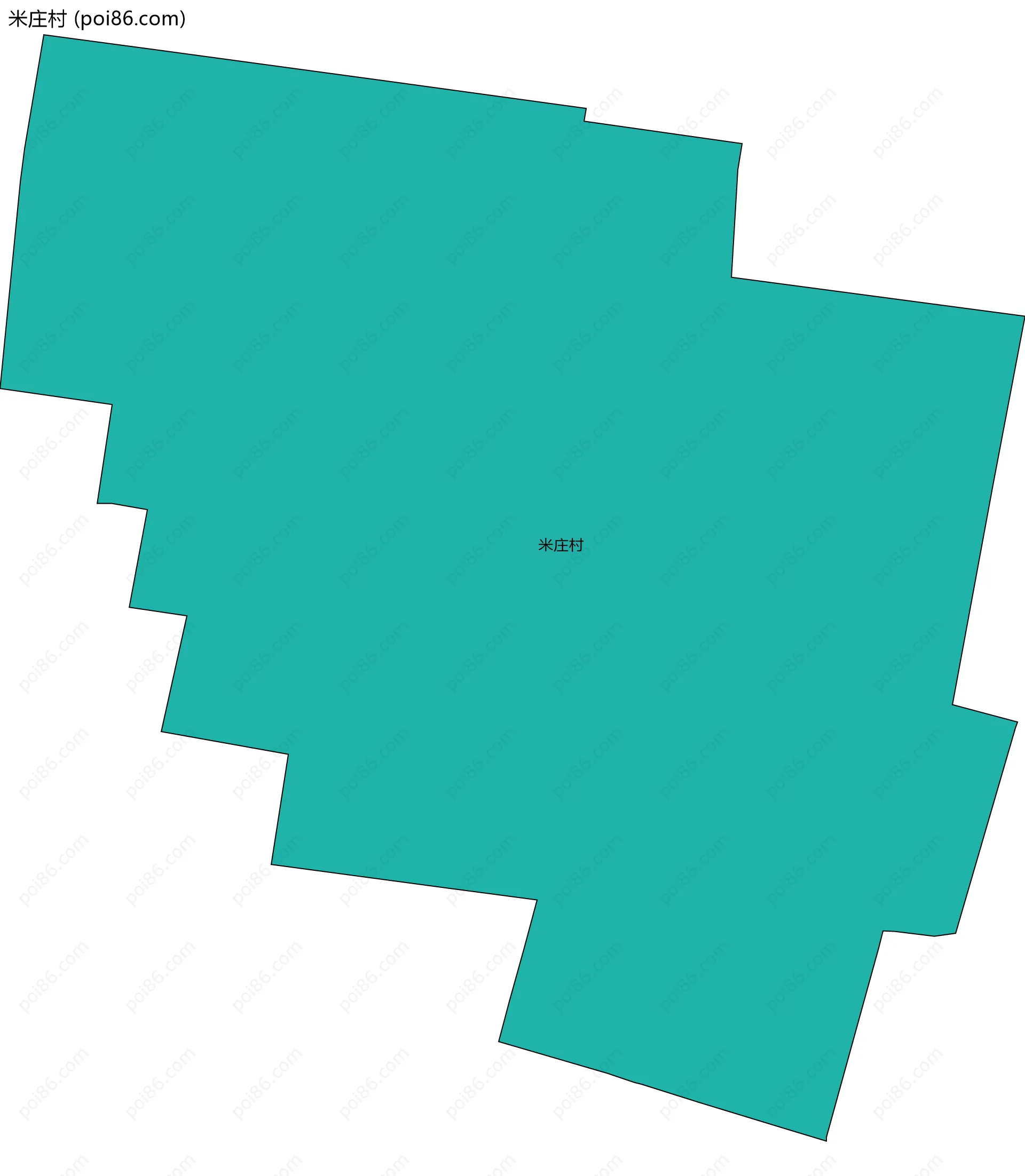 米庄村边界地图