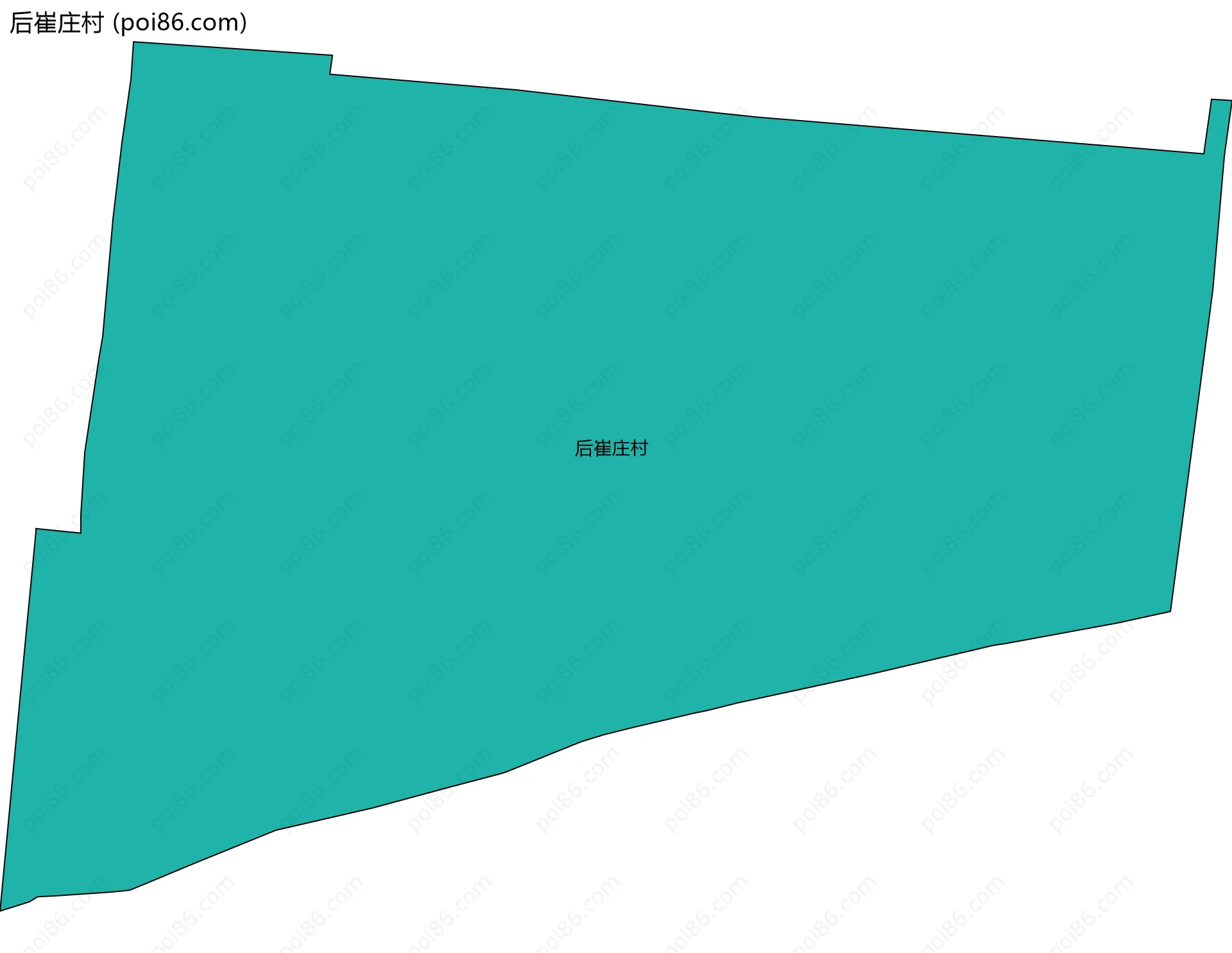 后崔庄村边界地图