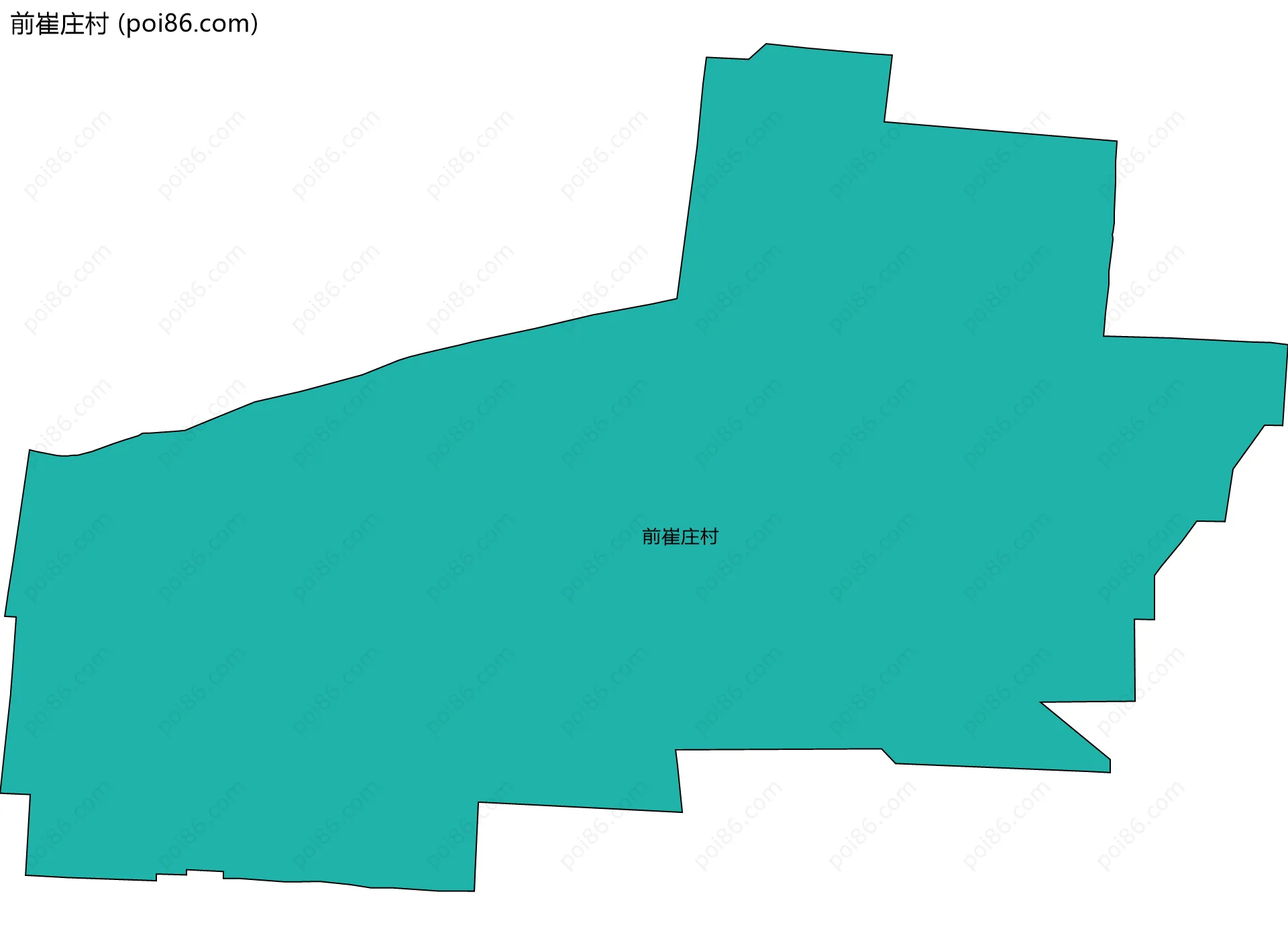 前崔庄村边界地图