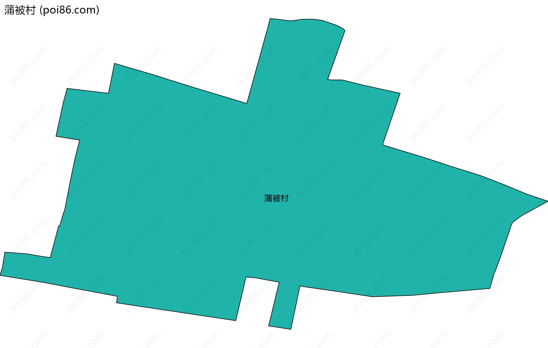 蒲被村边界地图