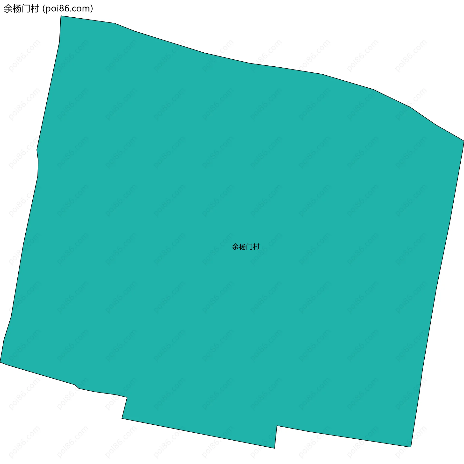 余杨门村边界地图