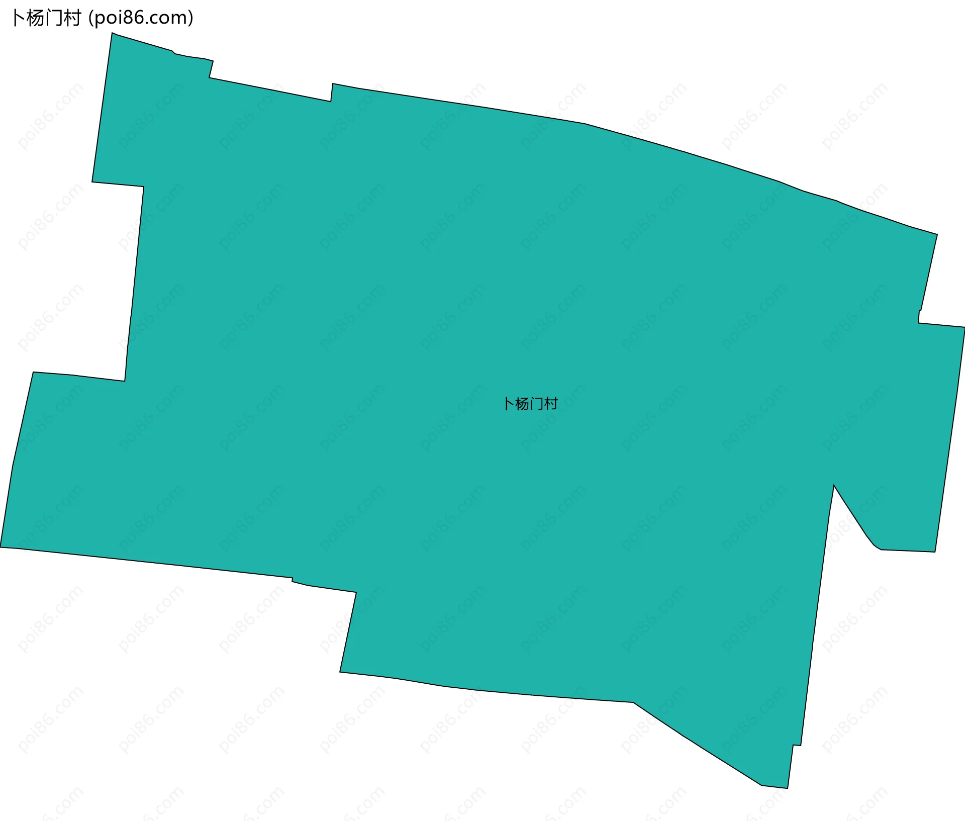 卜杨门村边界地图
