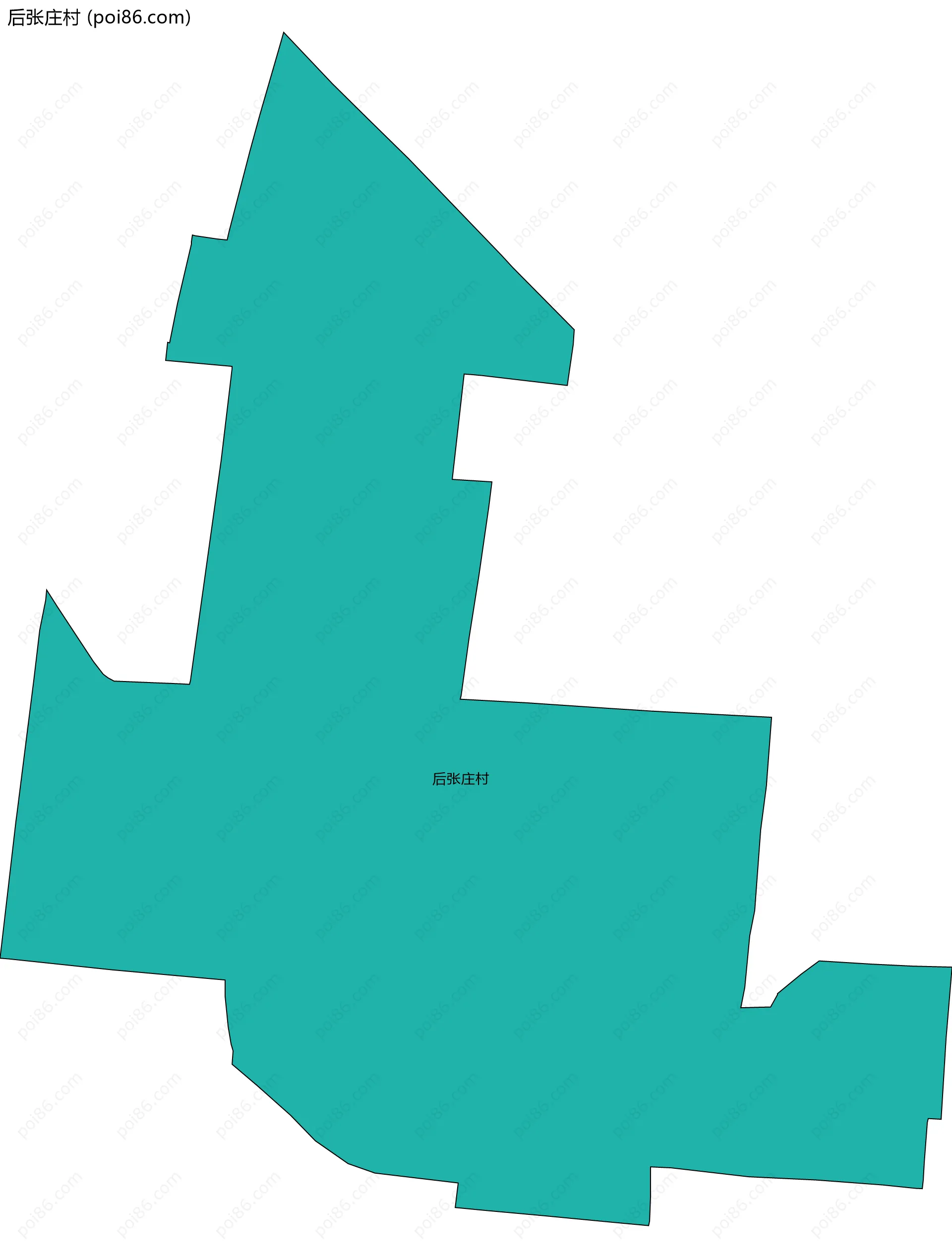 后张庄村边界地图