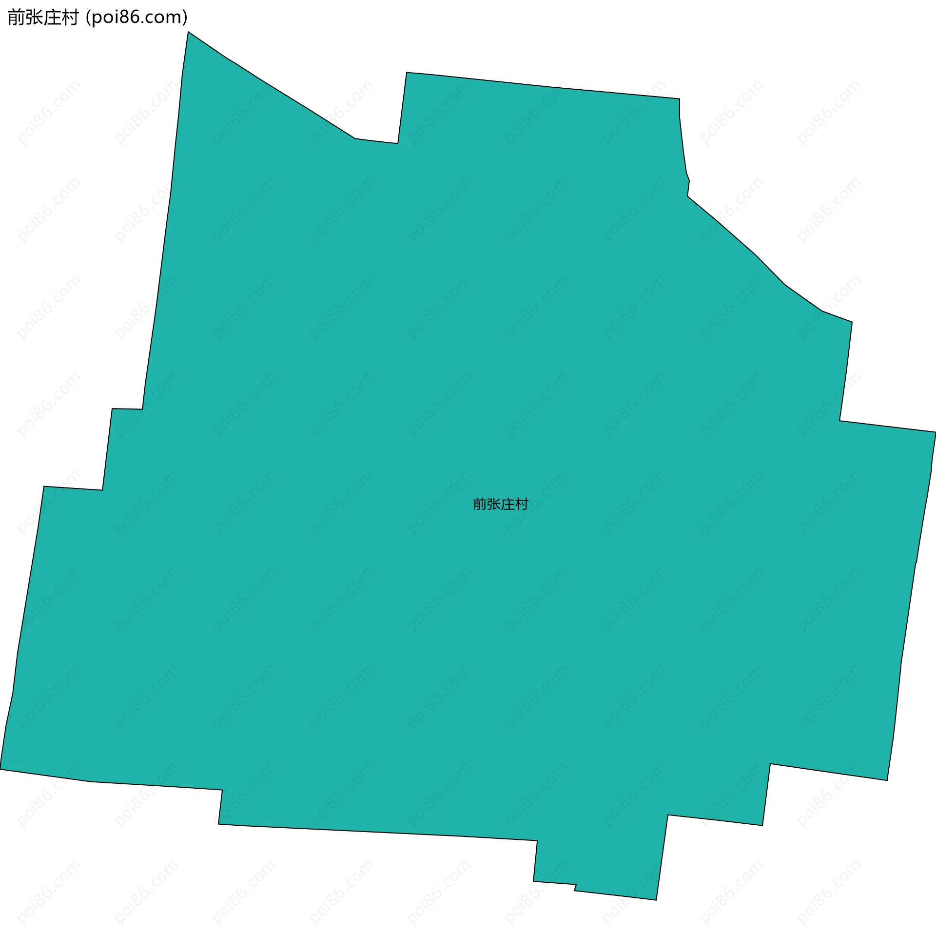 前张庄村边界地图