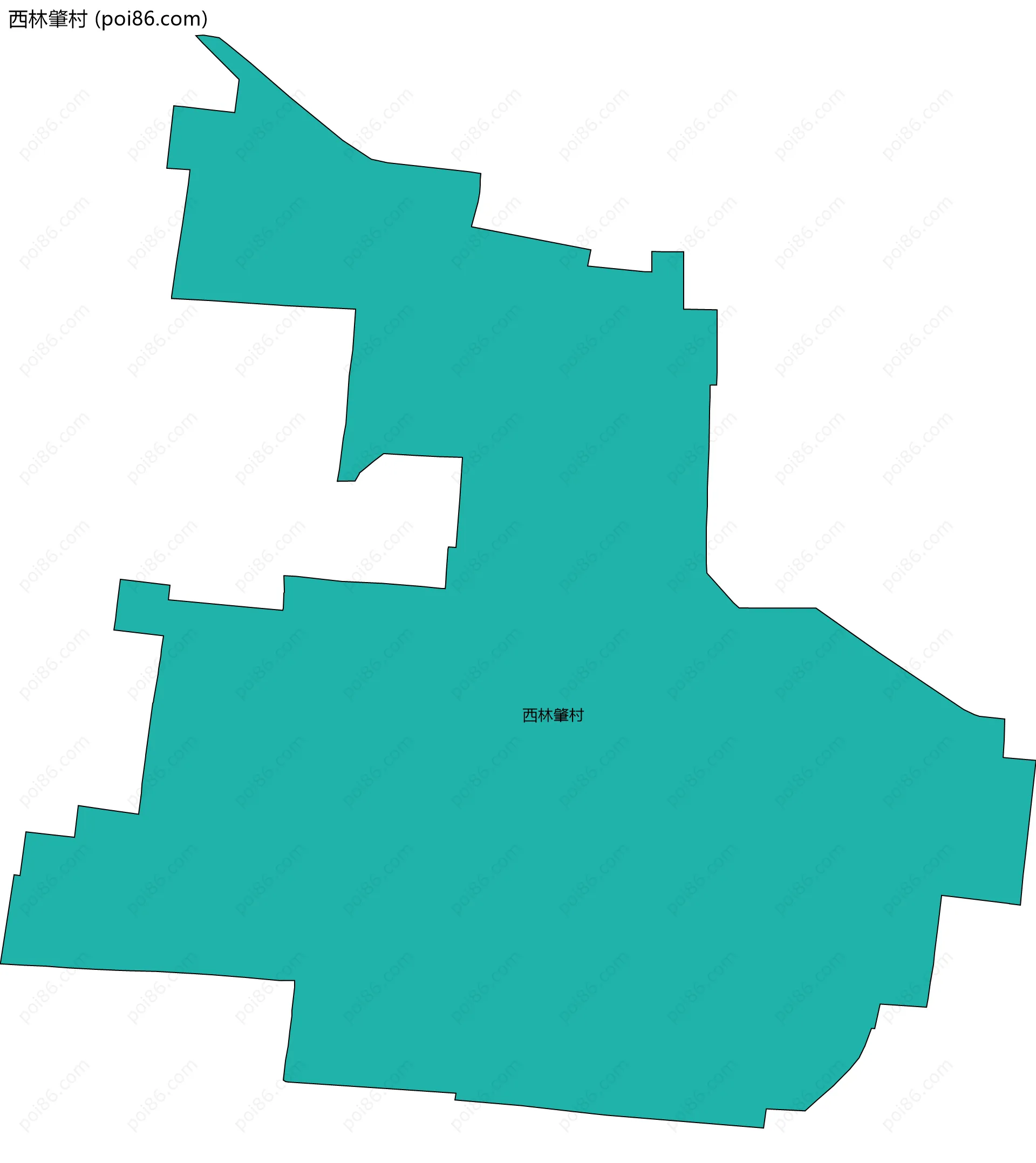 西林肇村边界地图