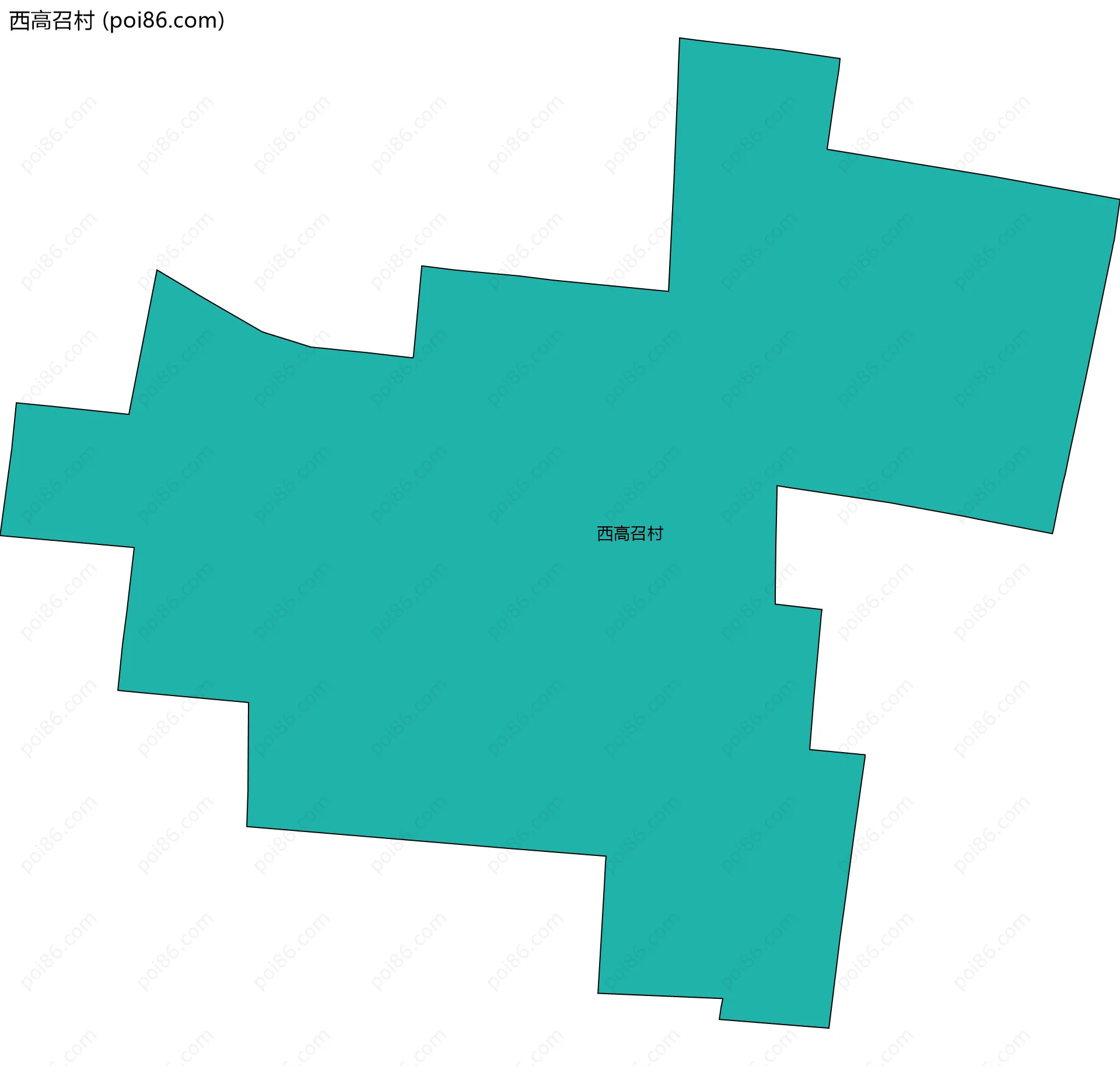 西高召村边界地图