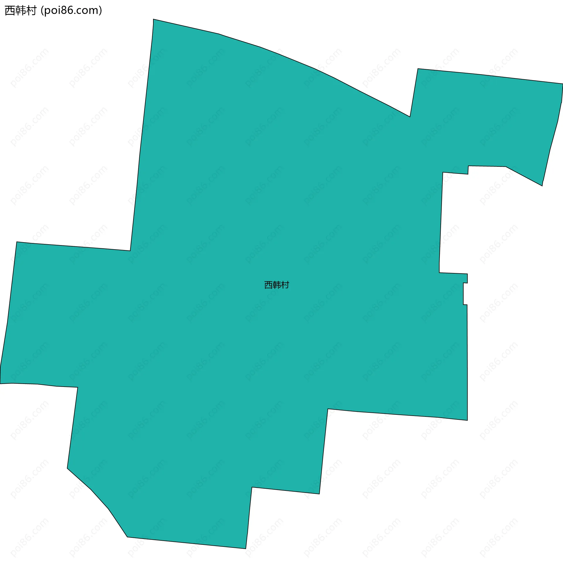 西韩村边界地图