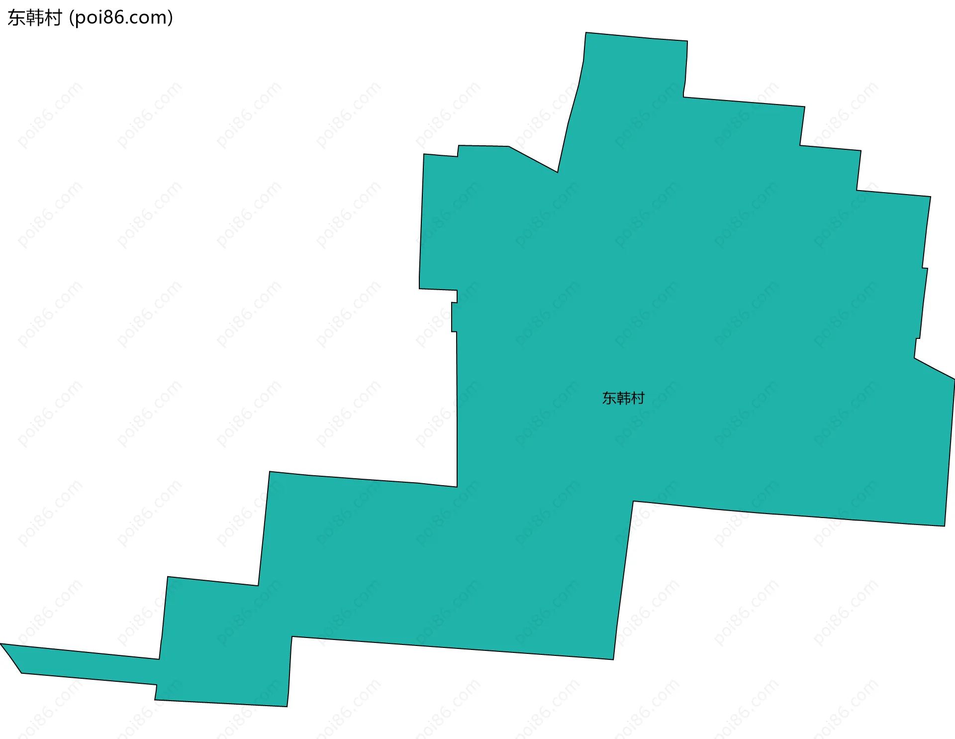 东韩村边界地图