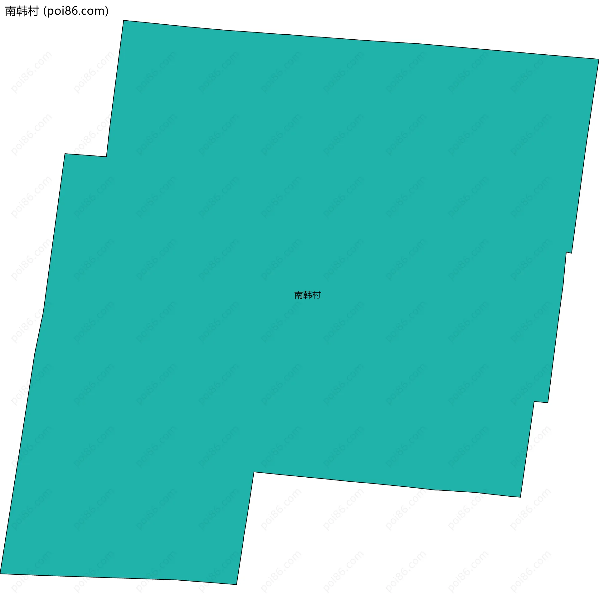 南韩村边界地图