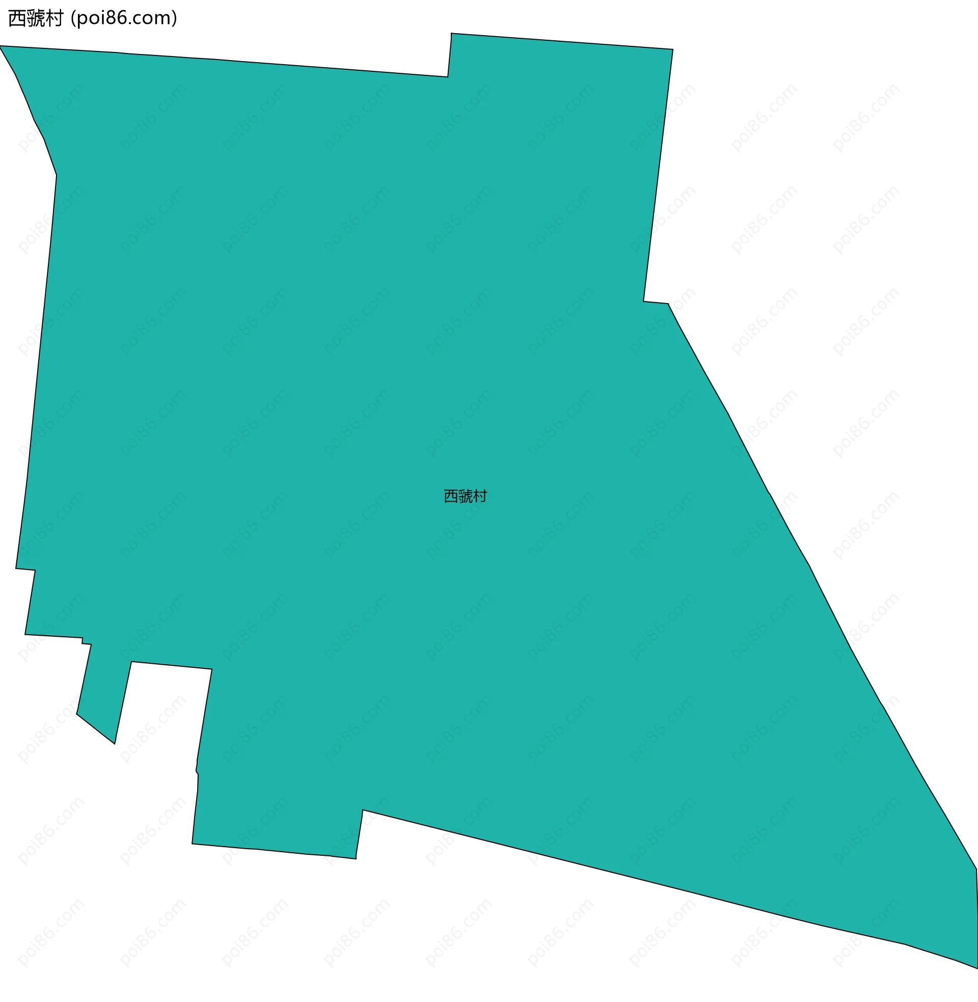 西虢村边界地图
