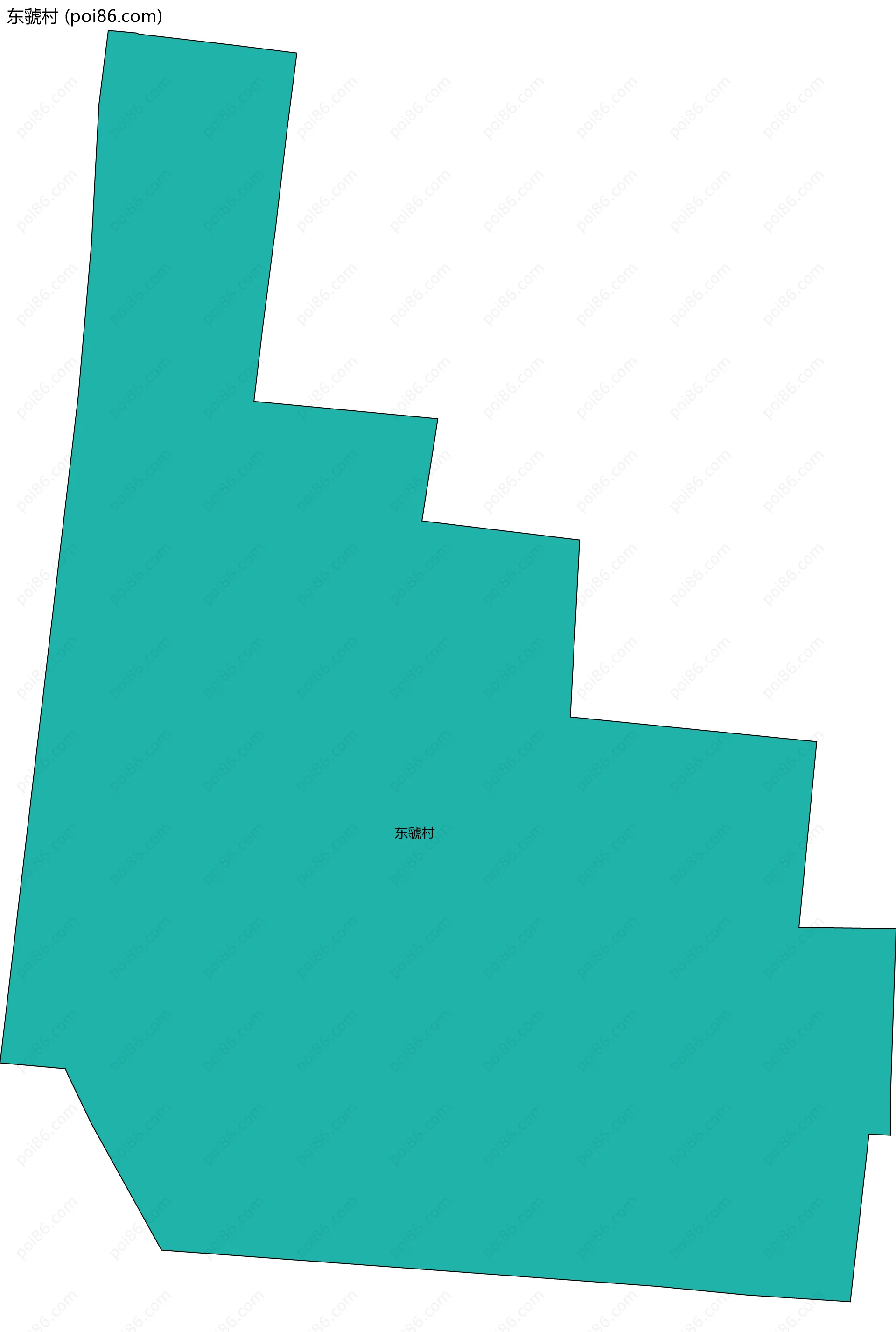 东虢村边界地图