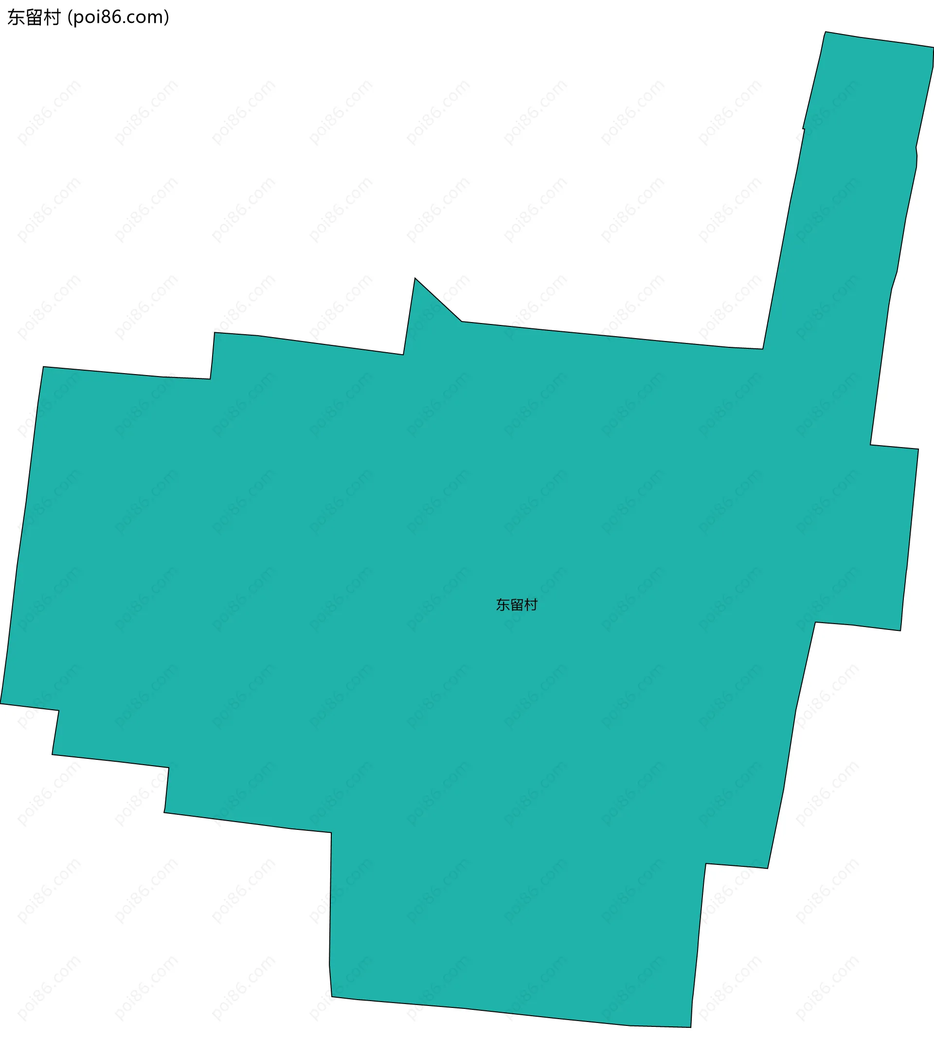 东留村边界地图