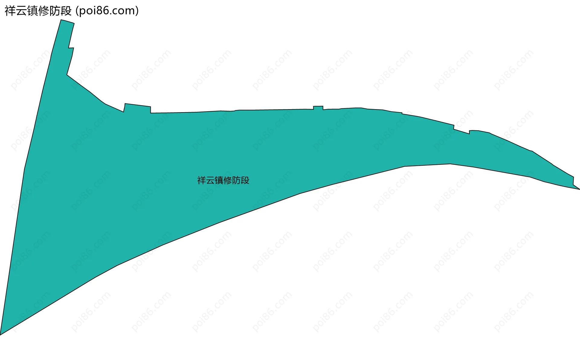 祥云镇修防段边界地图