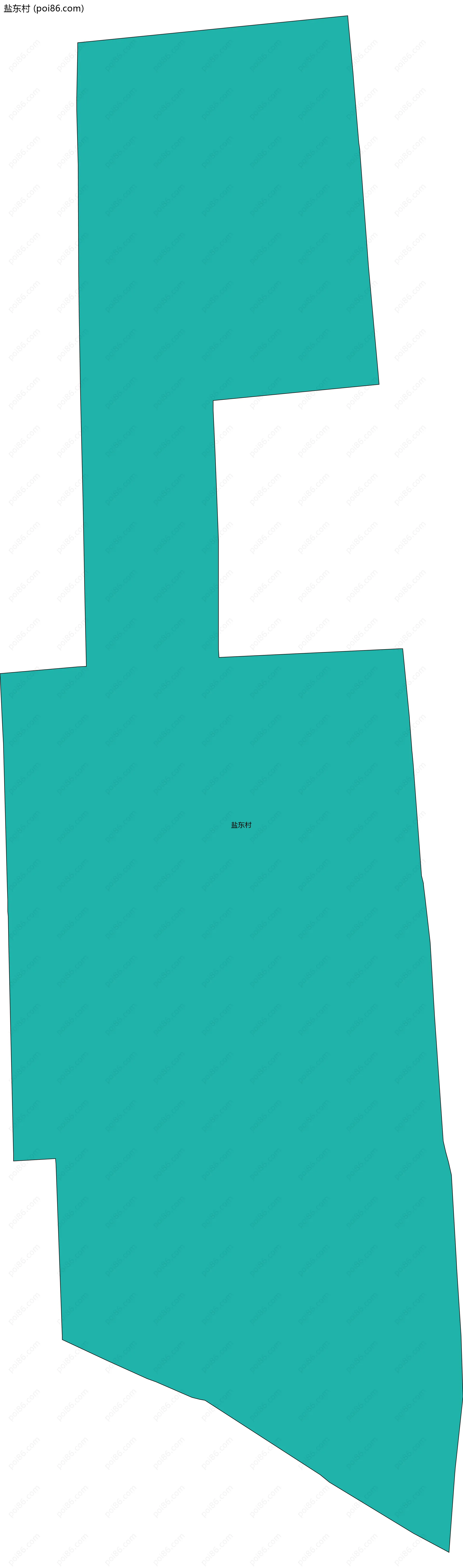 盐东村边界地图