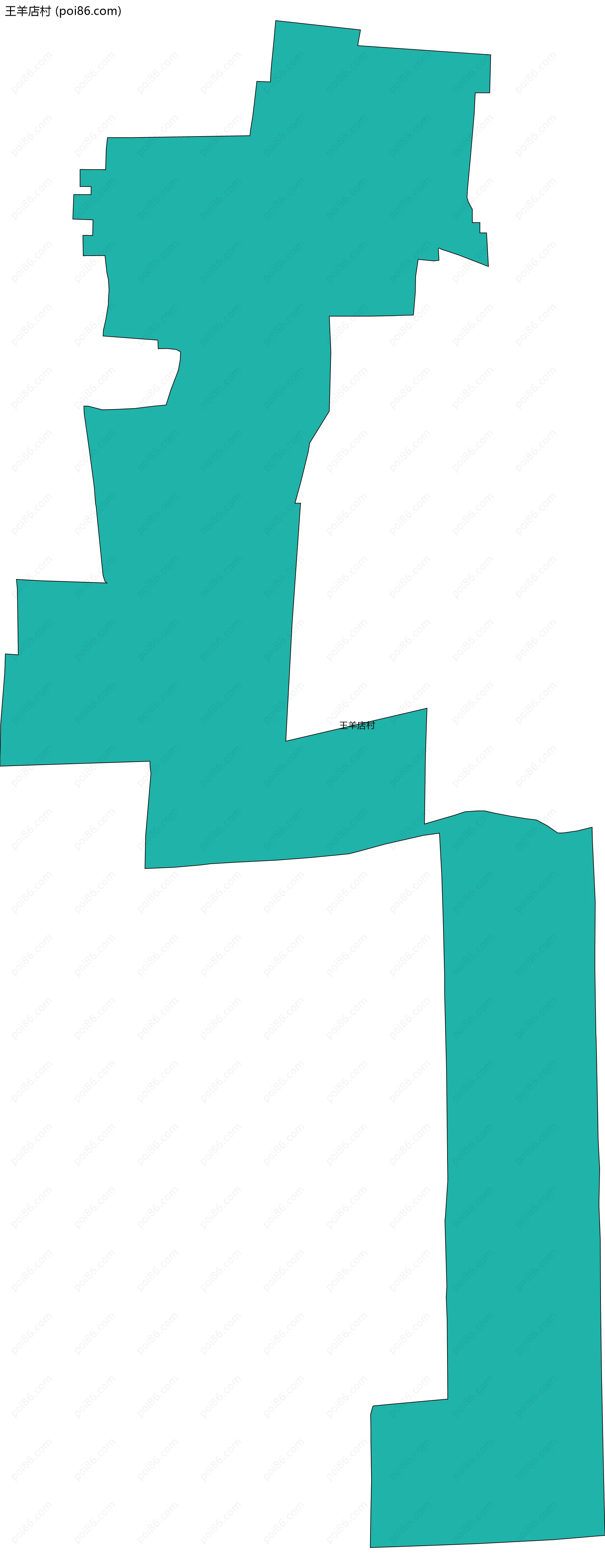 王羊店村边界地图