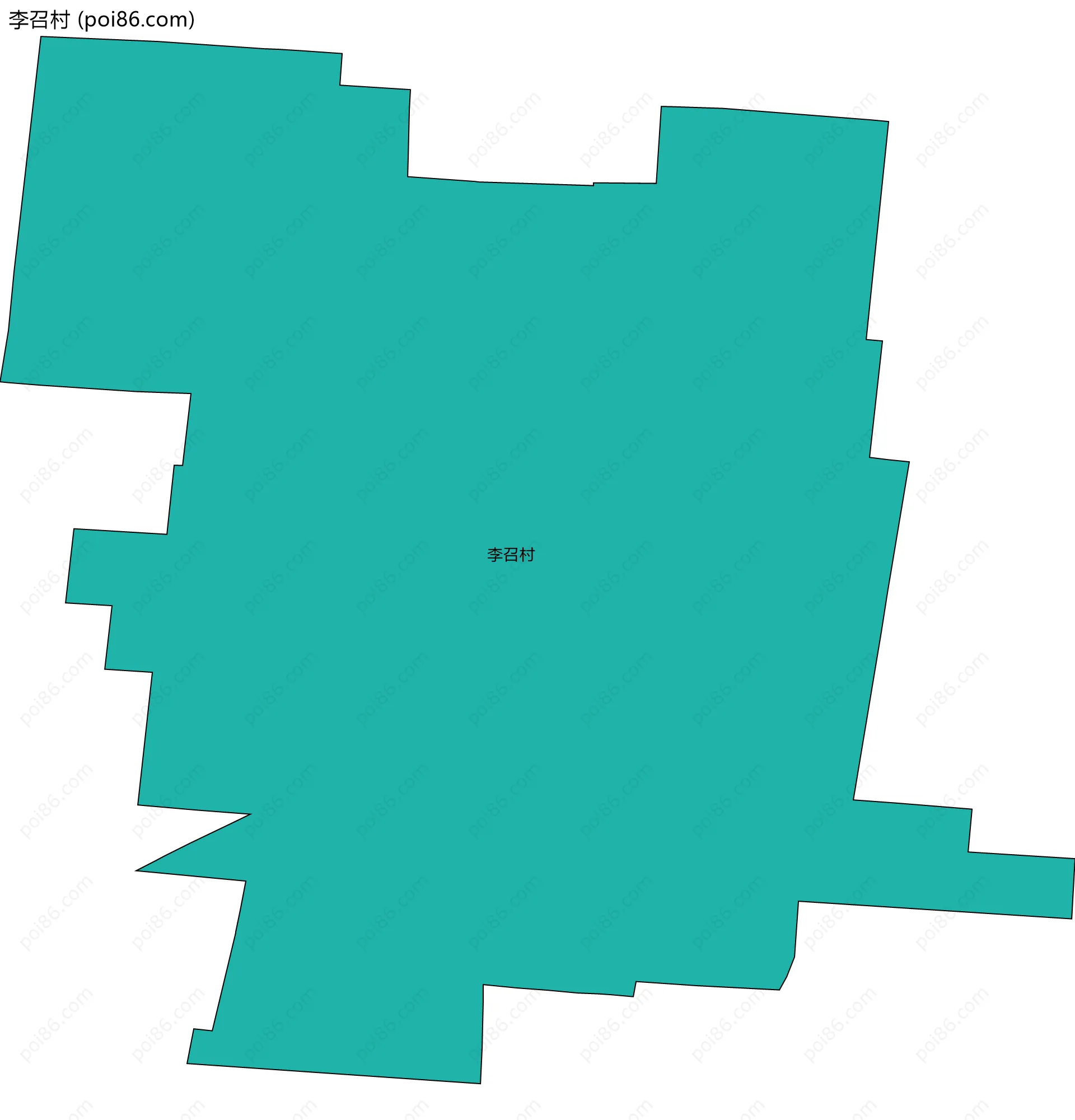 李召村边界地图