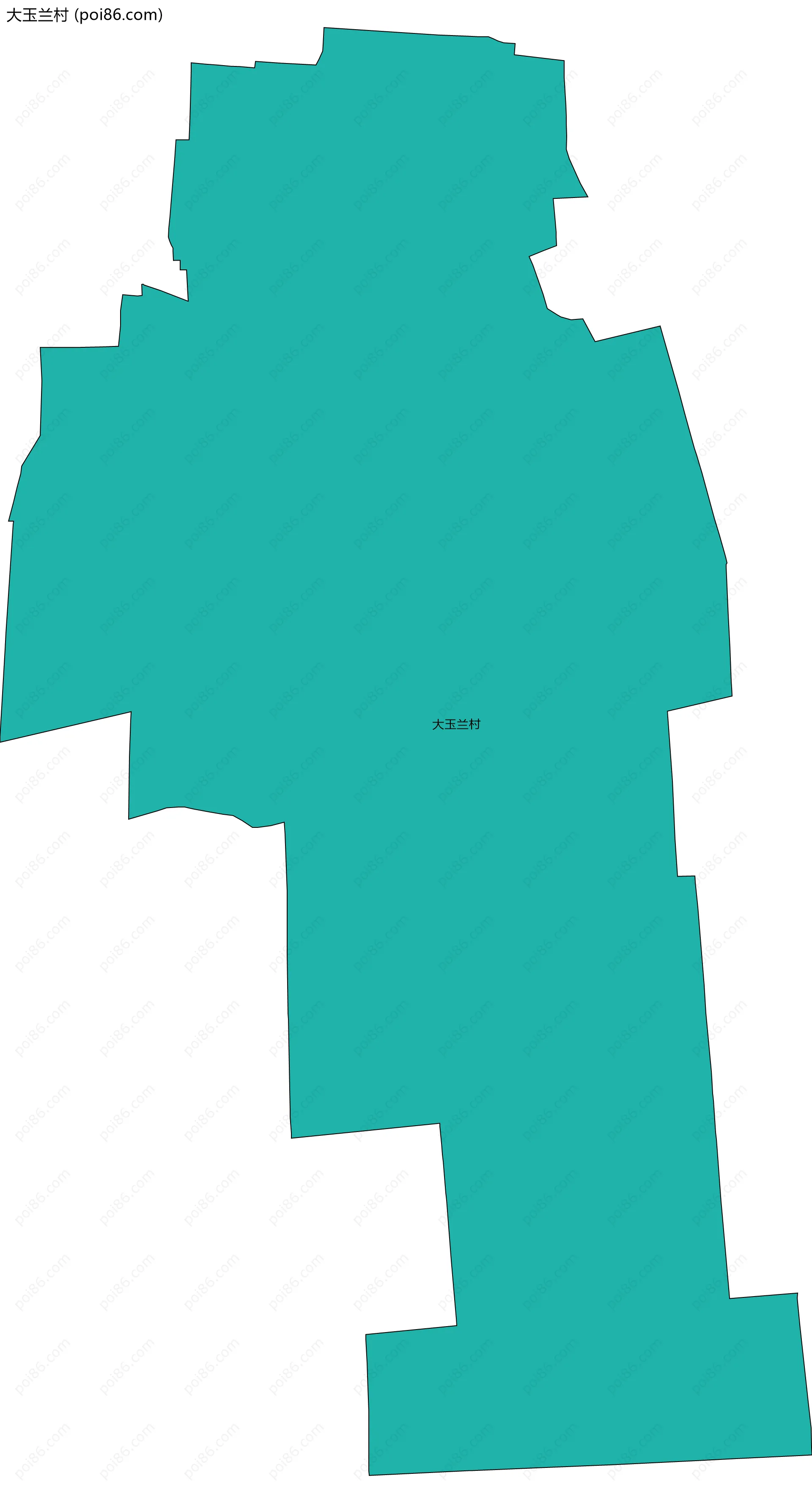 大玉兰村边界地图