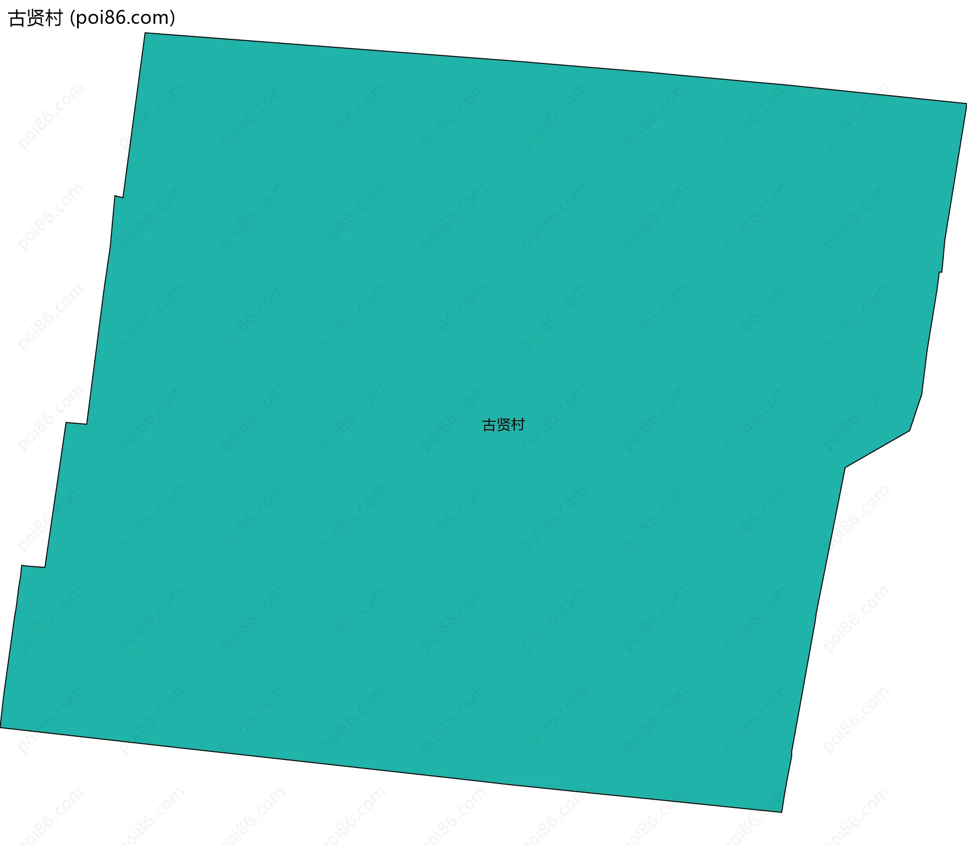 古贤村边界地图