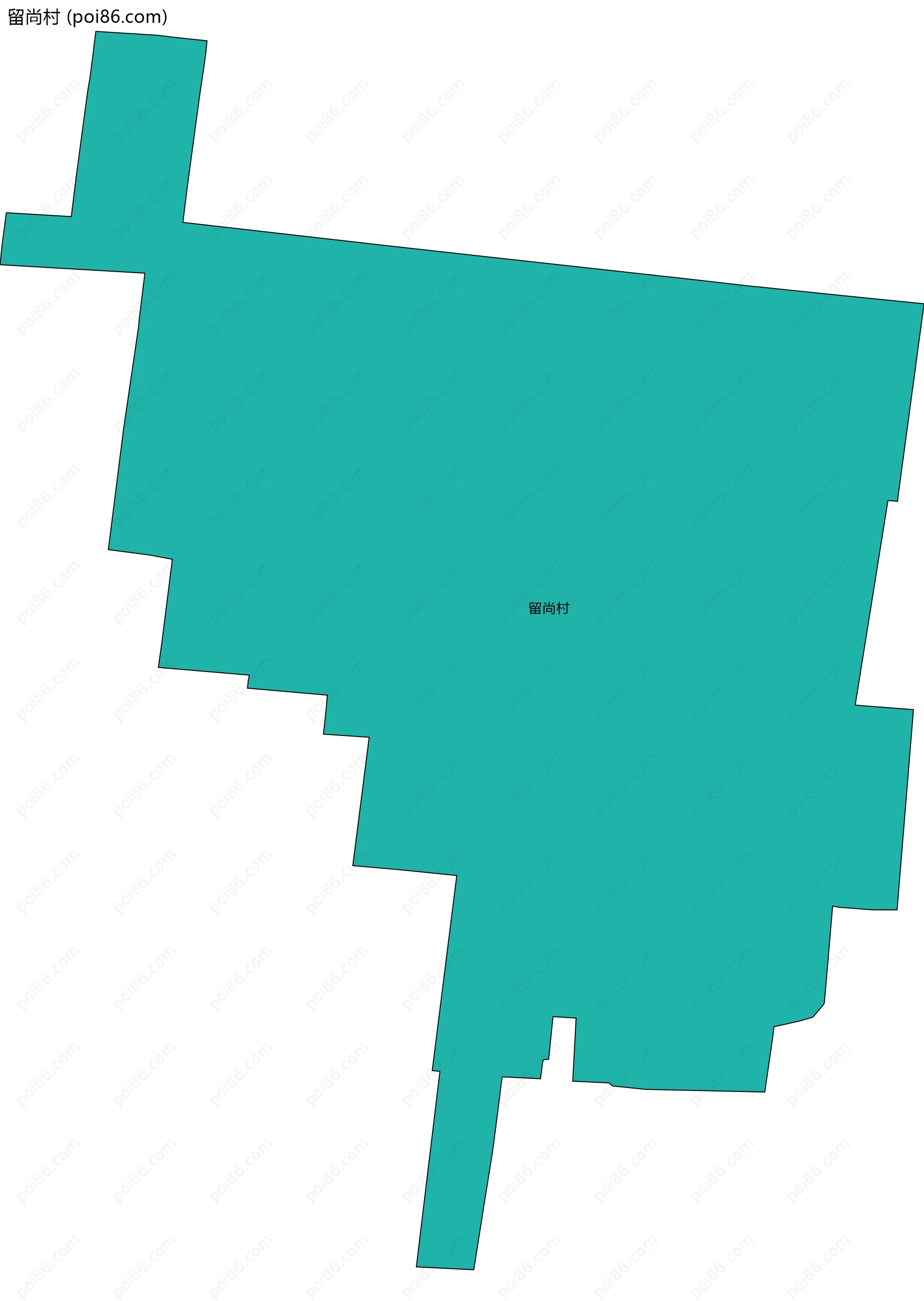 留尚村边界地图